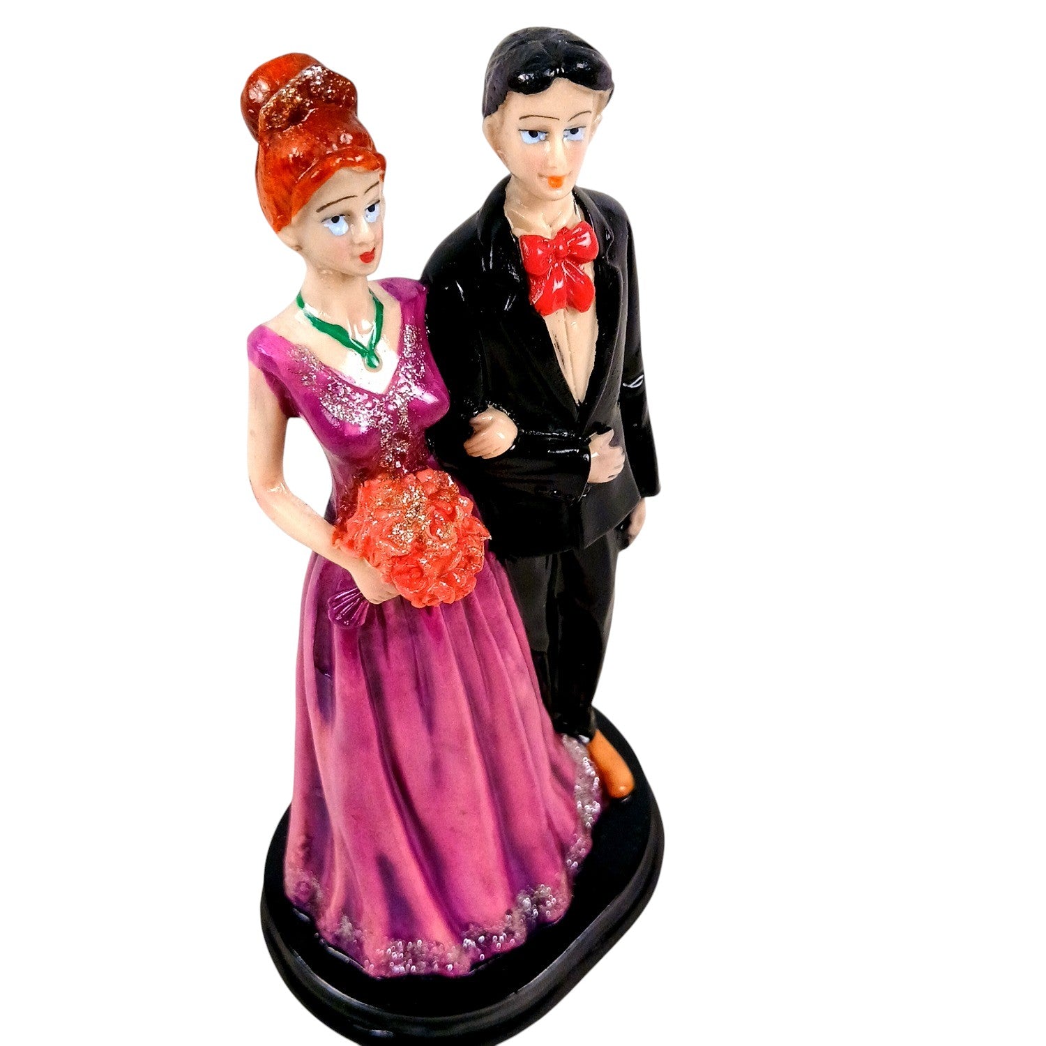 Romantic Couple Showpiece | Love Figurine Decorative Sculpture for Home Décor & Living Room | Romantic Figurine for Living Room, Bedroom & Gifting - 9 Inch - Apkamart