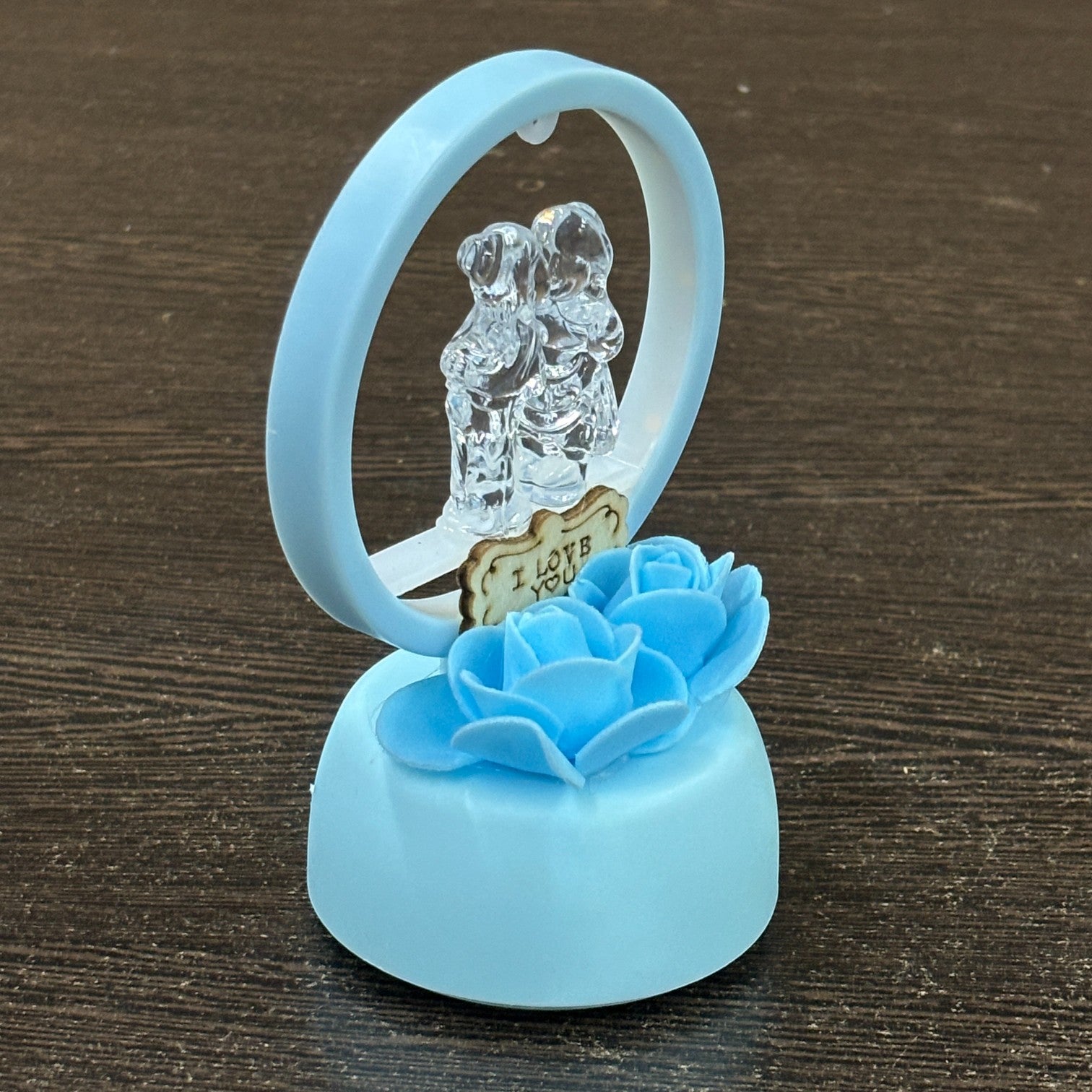 Romantic Couple Showpiece with LED Light | Decorative Love Figurine for Bedroom & Living Room Décor | Valentine, Anniversary & Wedding Gift for Couples - 6 Inch - Apkamart #Style_Design 1