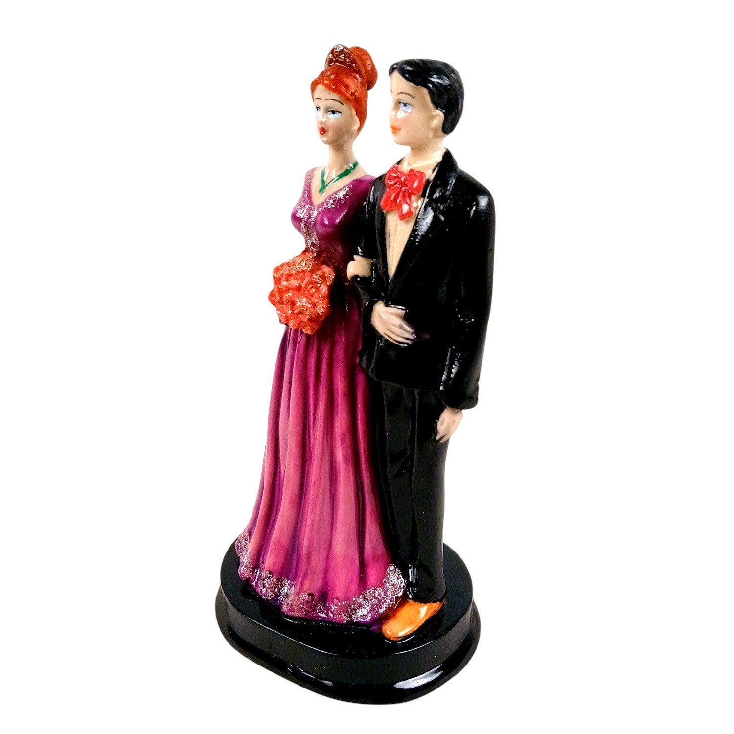 Romantic Couple Showpiece | Love Figurine Decorative Sculpture for Home Décor & Living Room | Romantic Figurine for Living Room, Bedroom & Gifting - 9 Inch - Apkamart