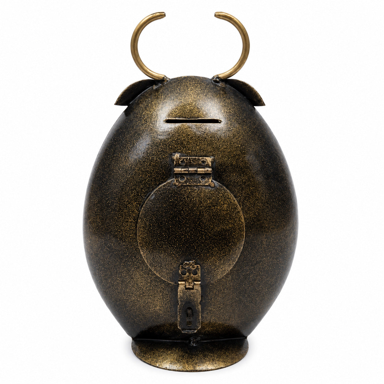 Cow Design Gullak Money Bank | Handcrafted Metal Piggy Bank - 9 Inch-Apkamart