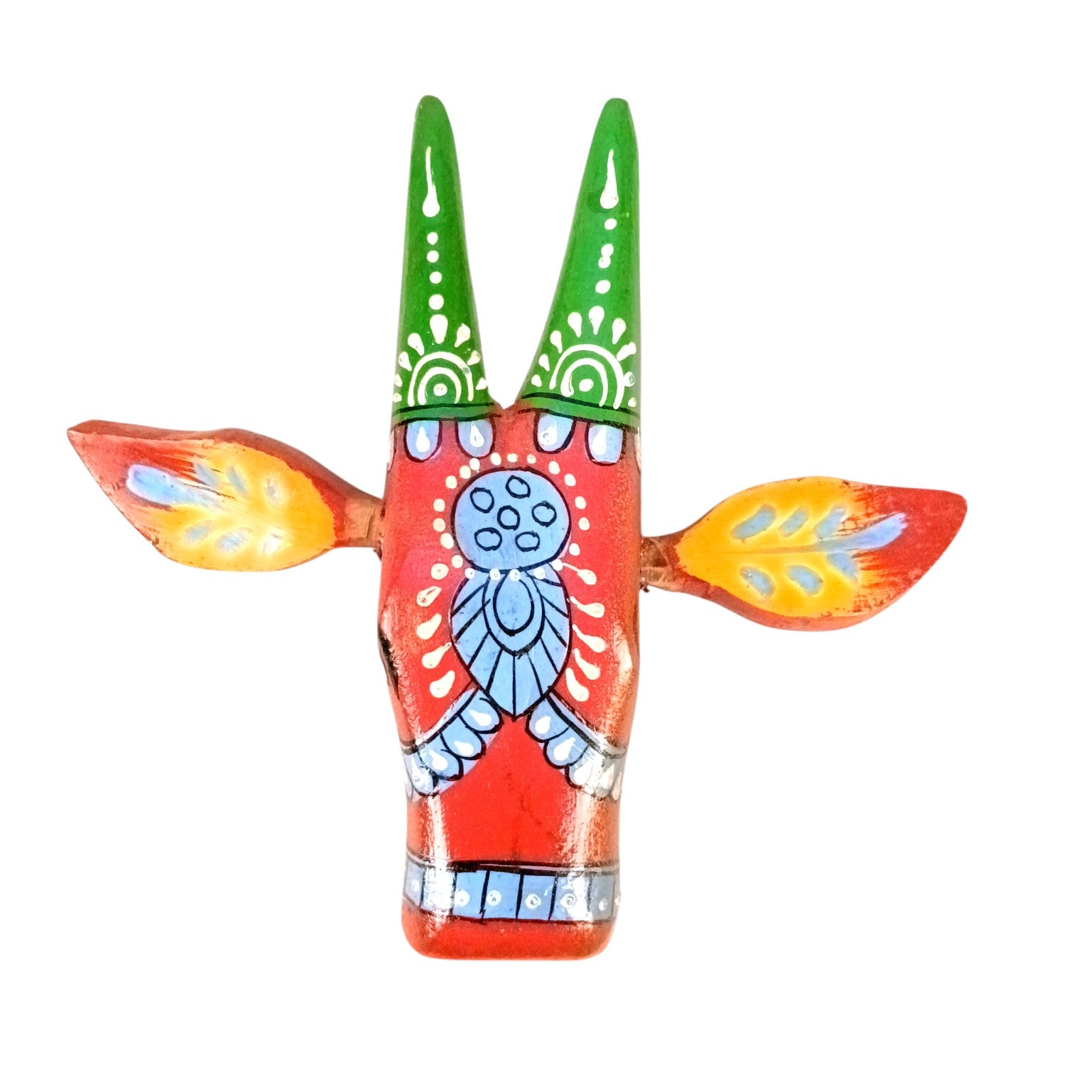 Cow Head Wall Hanging | Decorative Home Decor Showpiece for Living Room, Bedroom & Entrance | Traditional Shubh Wall Art for Positive Vibes - 6 Inch - Apkamart