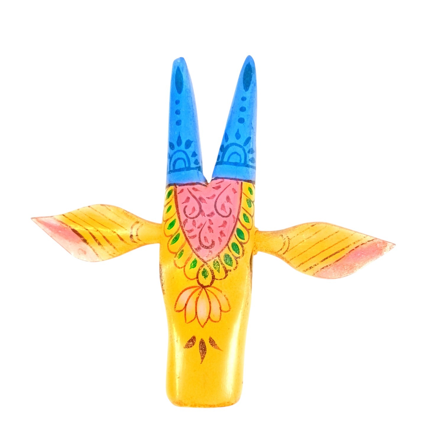 Cow Head Wall Hanging | Decorative Home Decor Showpiece for Living Room, Bedroom & Entrance | Traditional Shubh Wall Art for Positive Vibes - 6 Inch - Apkamart
