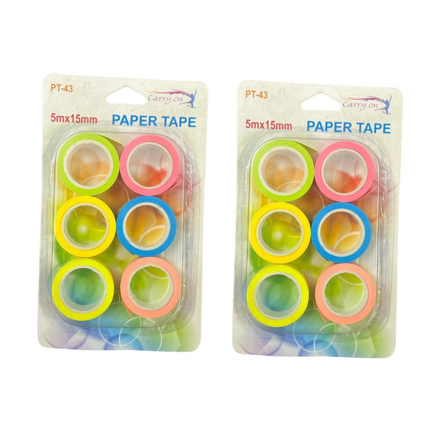 Colorful Craft Tape for Kids DIY Artwork | Designer Decorative Tape for Scrapbooking Journaling School Creations | Creative Tape Rolls for Return Gift Kits - pkamart #Style_Pack Of 2