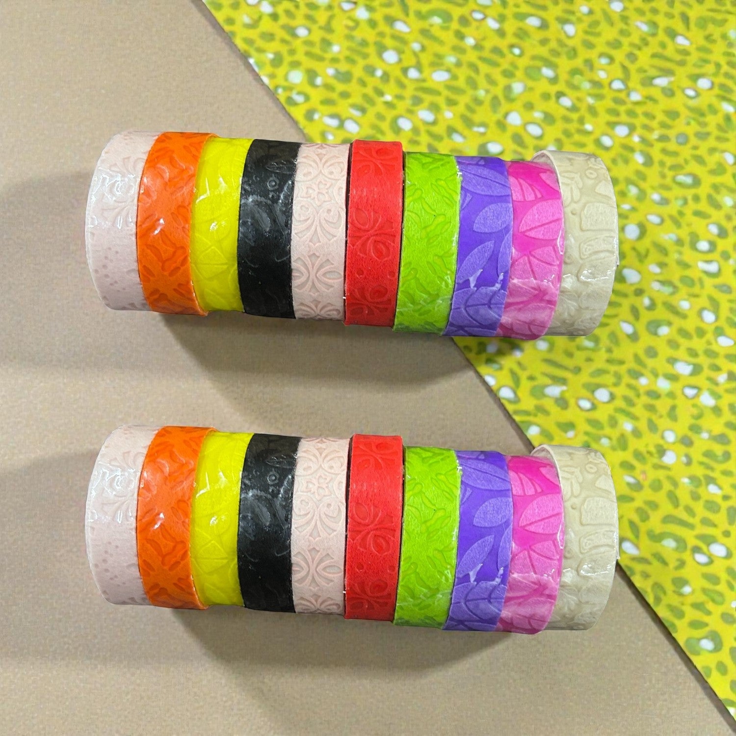 Craft Tape for Kids Art & DIY Activities | Designer Tape for School Projects Scrapbooking & Creative Decoration | Ideal Tape for Art Sets & Return Gifts - Apkamart #Style_Pack Of 2