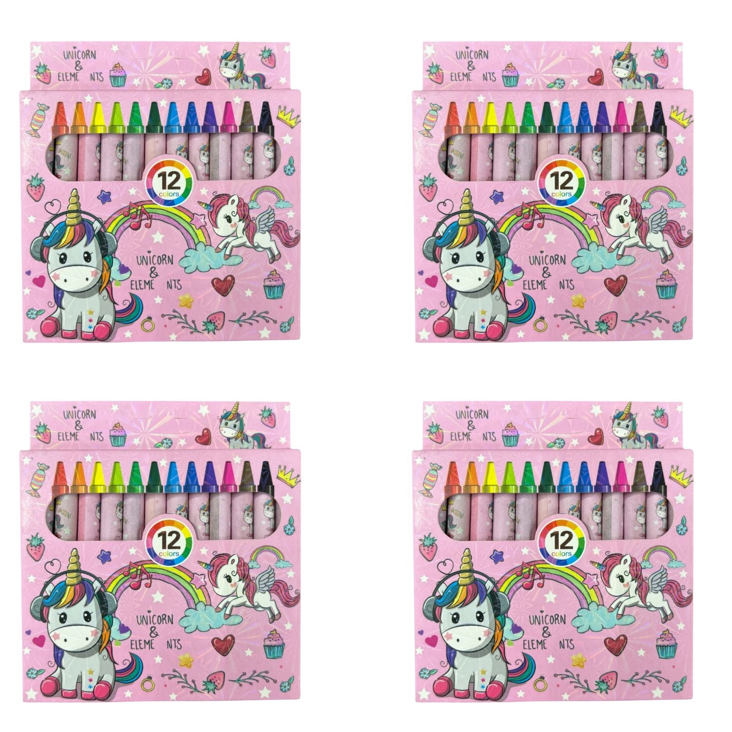 Color Wax Crayons | Non-Toxic Wax Crayons for Kids, Students & Artists | 12 Crayons in Each Pack | Smooth Coloring Crayons for Drawing, Sketching - Apkamart #Style_Pack Of 4