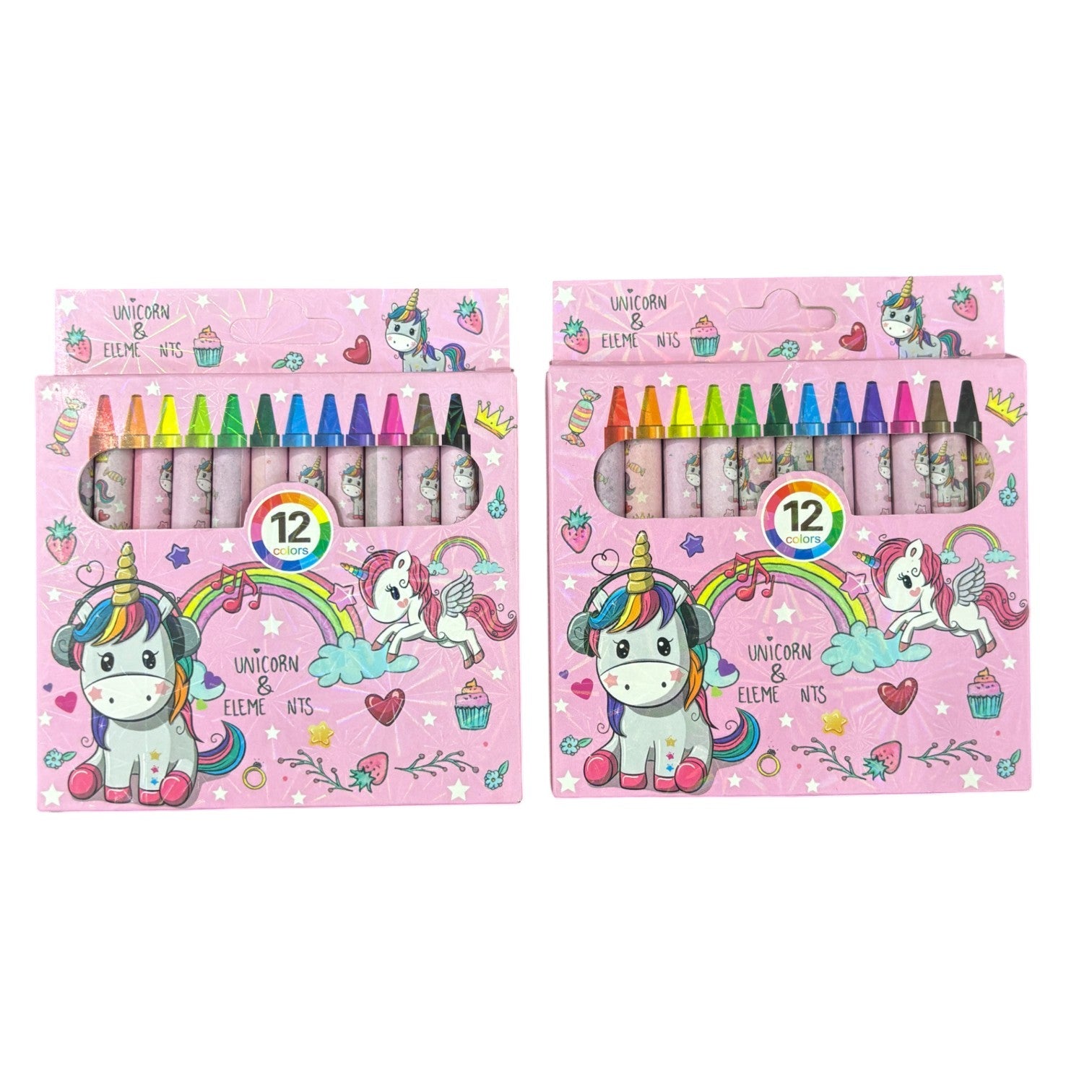 Color Wax Crayons | Non-Toxic Wax Crayons for Kids, Students & Artists | 12 Crayons in Each Pack | Smooth Coloring Crayons for Drawing, Sketching - Apkamart #Style_Pack Of 2