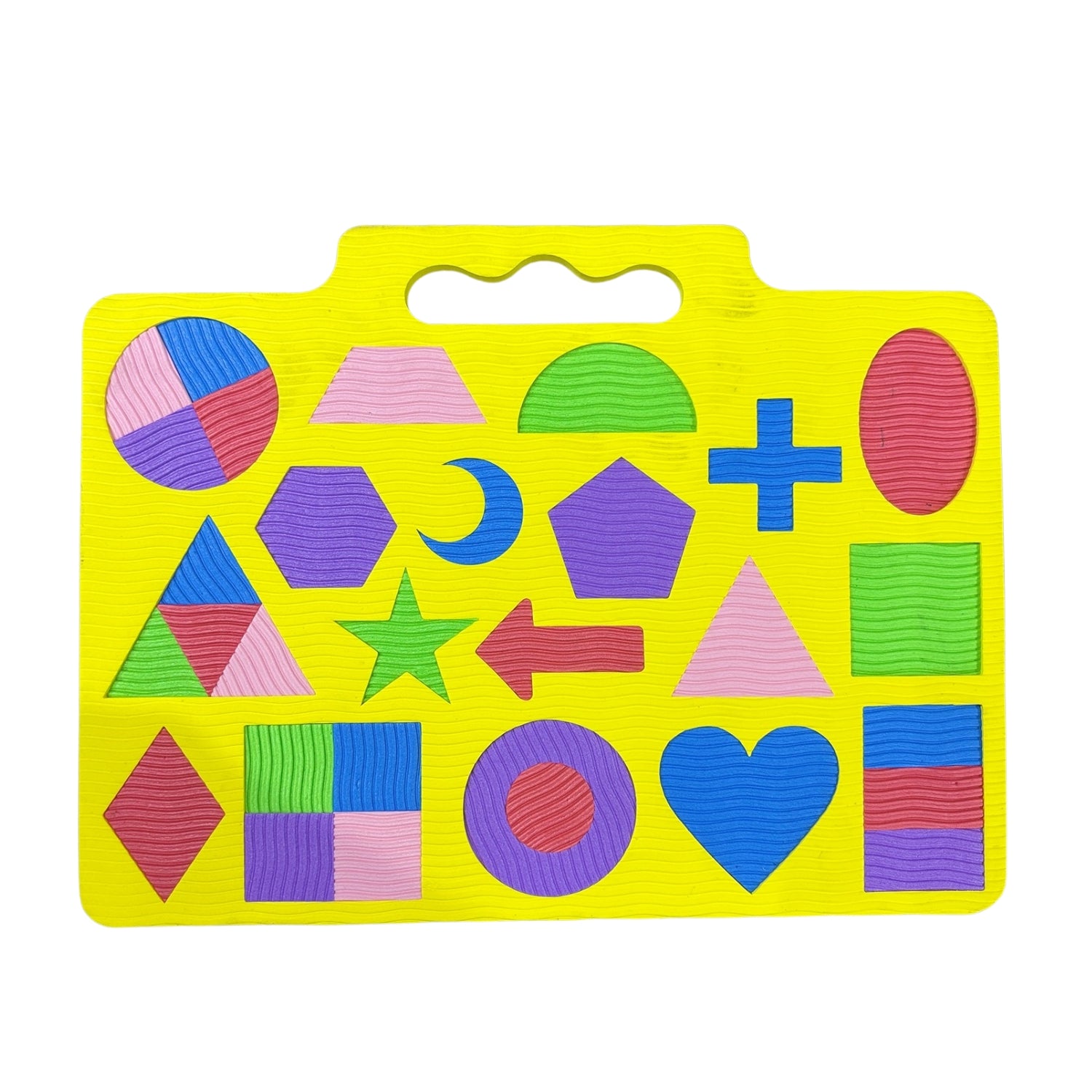 Cutout Games Foam Shapes Learning Boards for Kids | Interlocking Puzzle Board for Toddlers | Educational Shape Matching Toy for Early Learning Preschool Kids - Pack of 1 - Apkamart