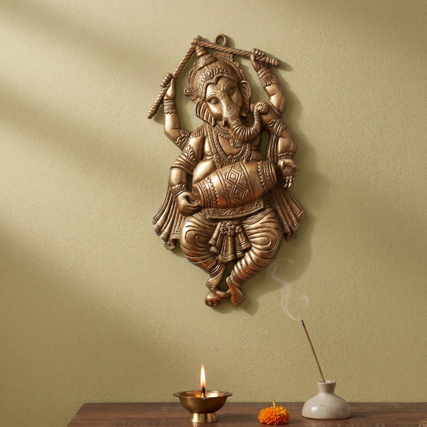 Dancing Ganesha Wall Hanging – 16 Inch-Apkamart