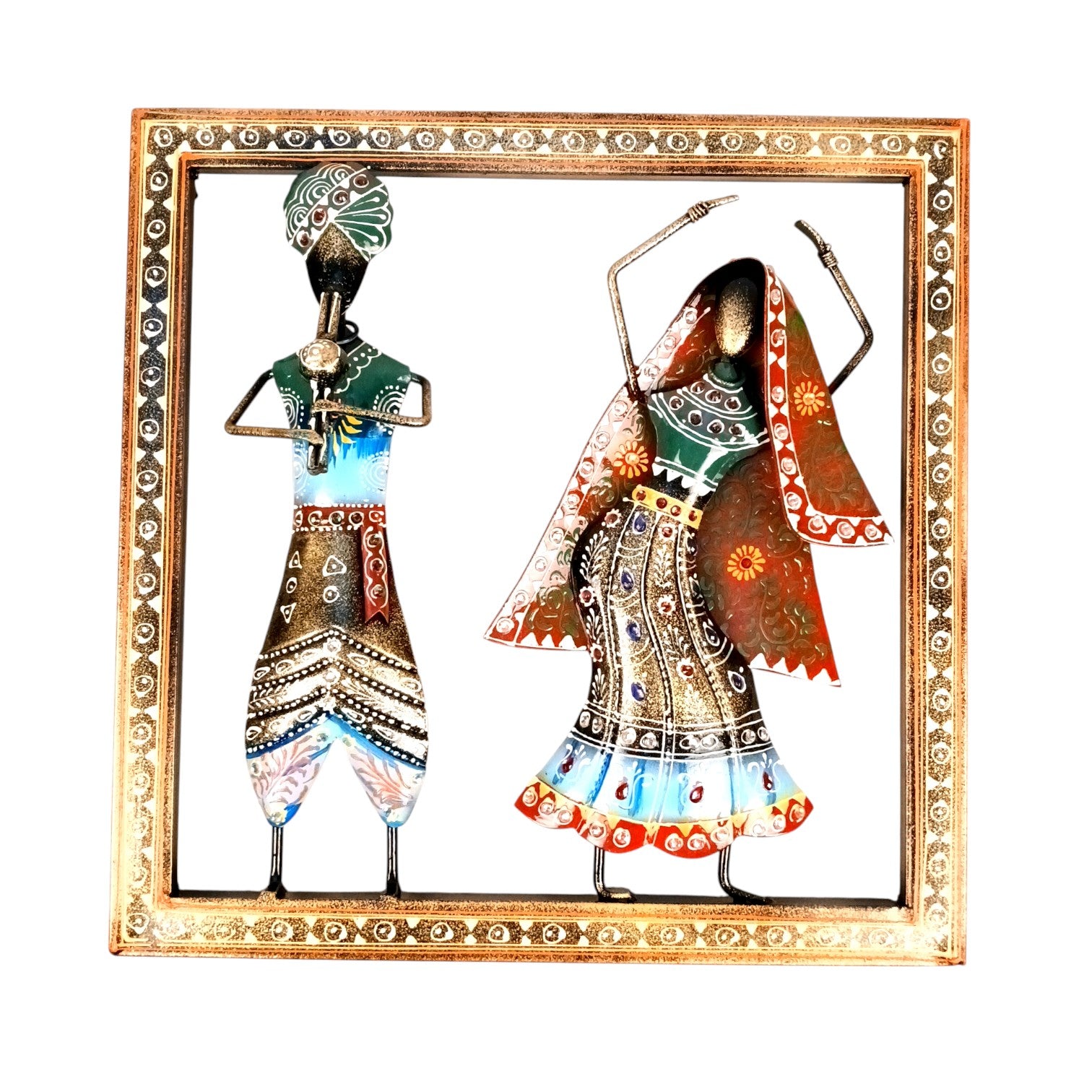 Dancing Couple Wall Hanging | Decorative Wall Art Showpiece | Wall Decor for Living Room, Entrance, Home & Office Decoration | Traditional Wall Hanging Gift - 14 Inch - Apkamart