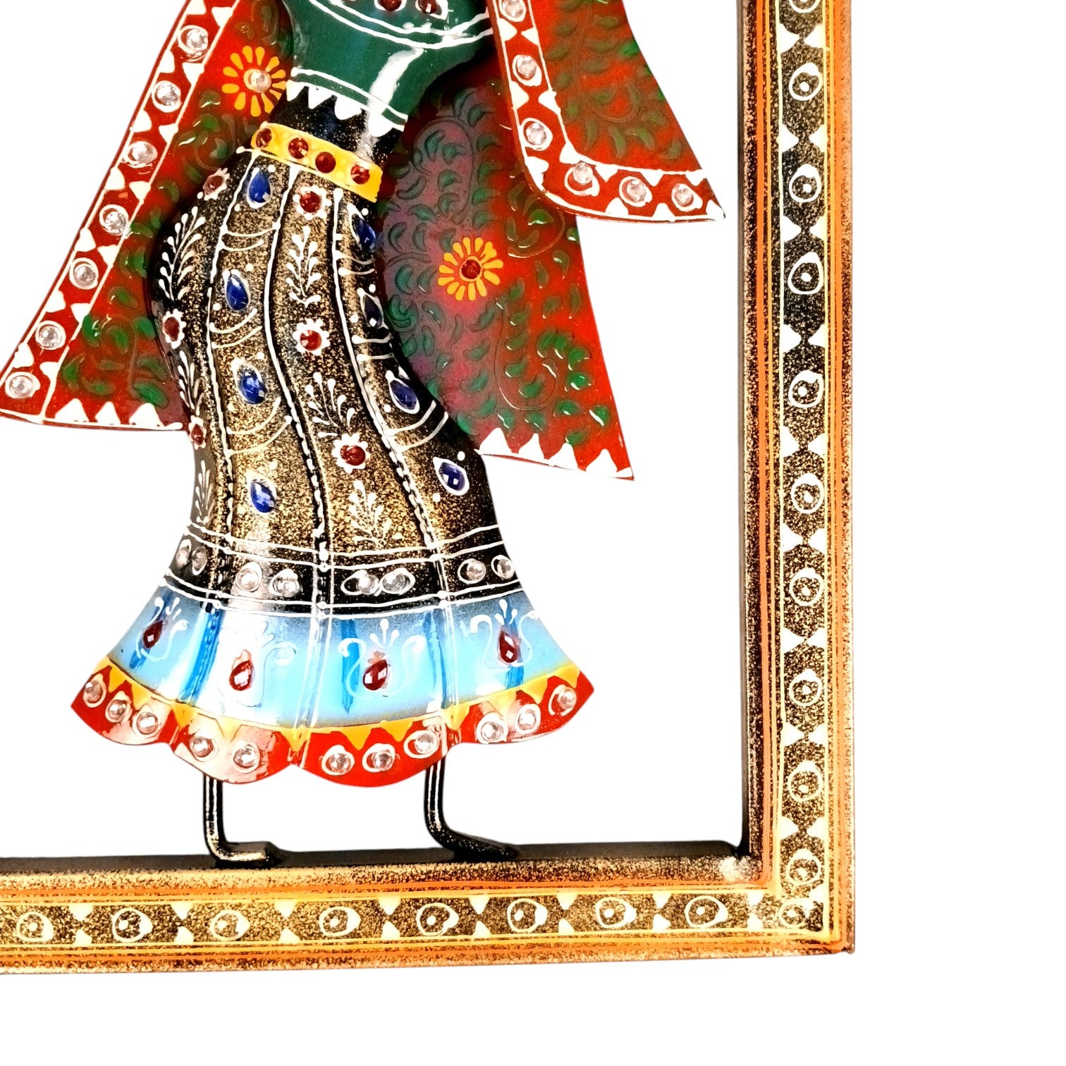 Dancing Couple Wall Hanging | Decorative Wall Art Showpiece | Wall Decor for Living Room, Entrance, Home & Office Decoration | Traditional Wall Hanging Gift - 14 Inch - Apkamart
