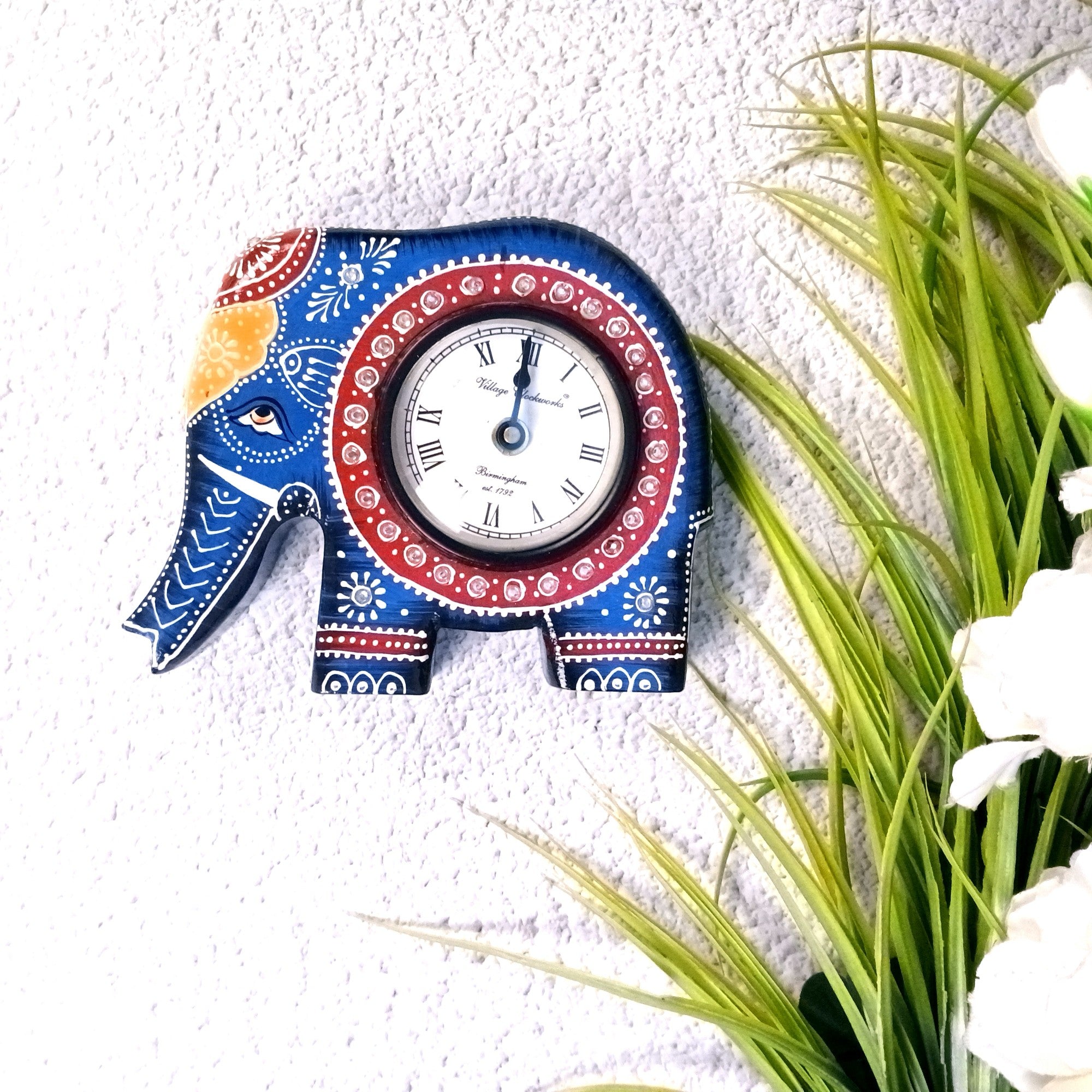 Elephant Shape Desk Clock – Table Clock for Home & Office Decor | Modern Desk Timepiece for Living Room, Bedroom, Study & Gifting - 7 Inch - Apkamart