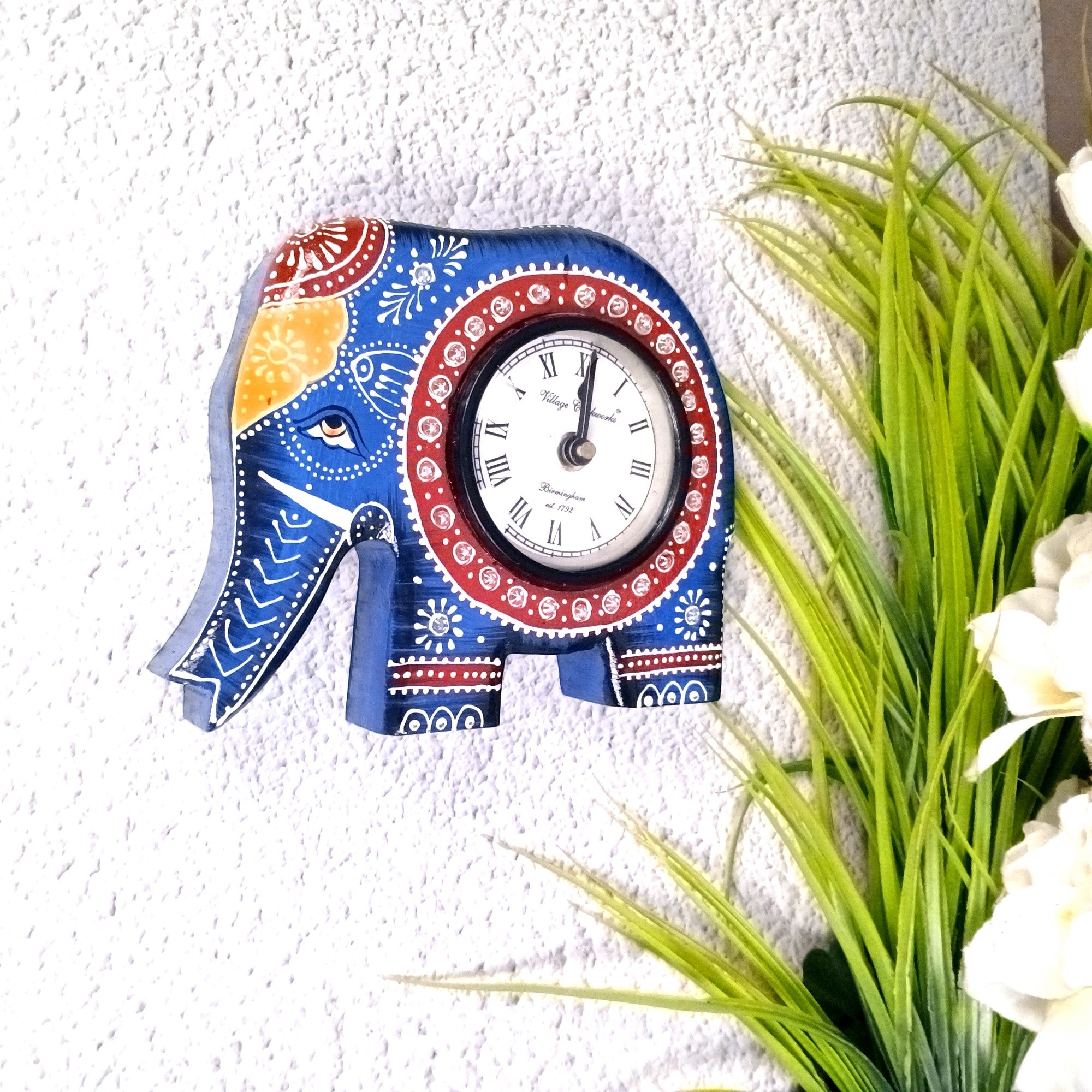 Elephant Shape Desk Clock – Table Clock for Home & Office Decor | Modern Desk Timepiece for Living Room, Bedroom, Study & Gifting - 7 Inch - Apkamart