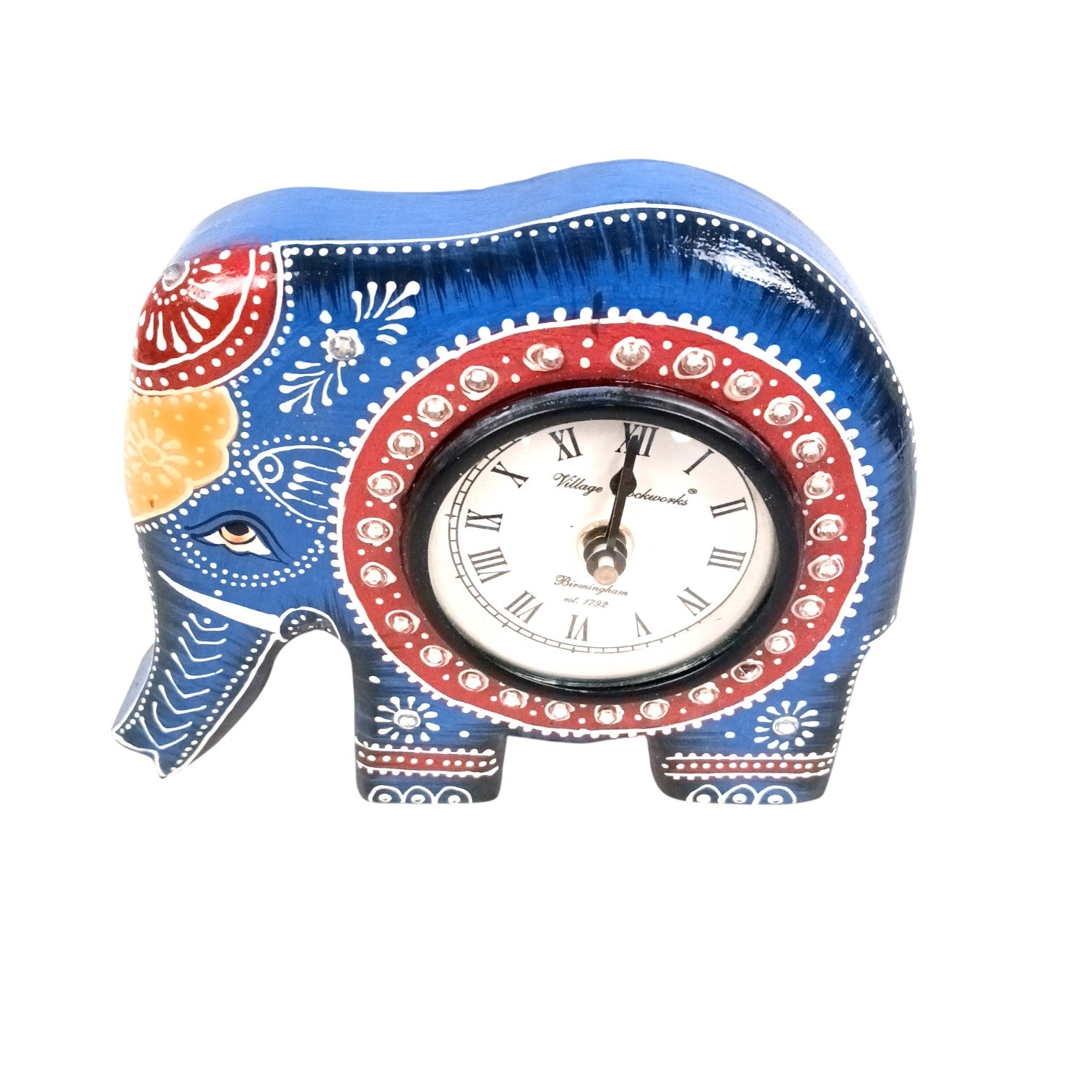 Elephant Shape Desk Clock – Table Clock for Home & Office Decor | Modern Desk Timepiece for Living Room, Bedroom, Study & Gifting - 7 Inch - Apkamart