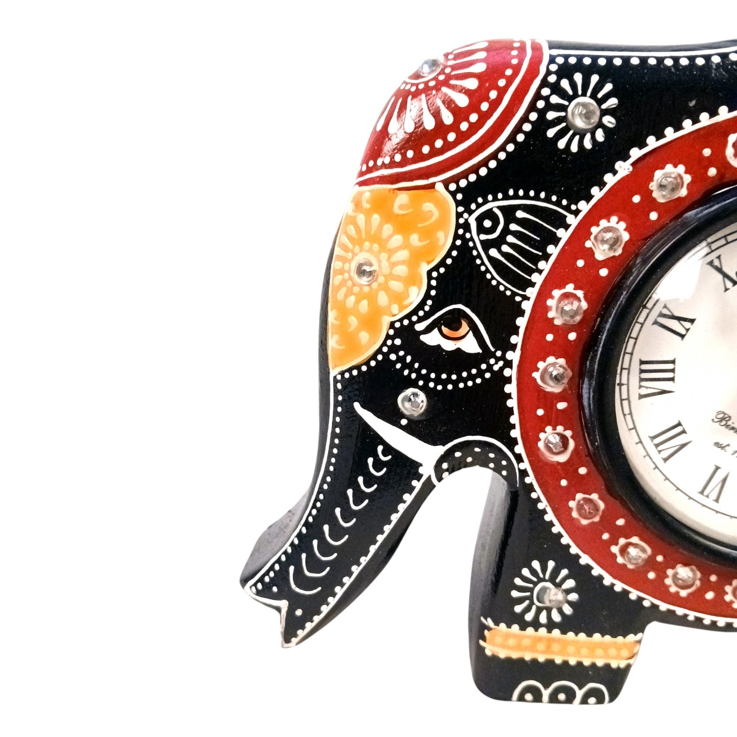 Desk Clock – Table Clock for Home & Office Decor | Elephant Shape Modern Desk Timepiece for Living Room, Bedroom, Study & Gifting - 7 Inch - Apkamart