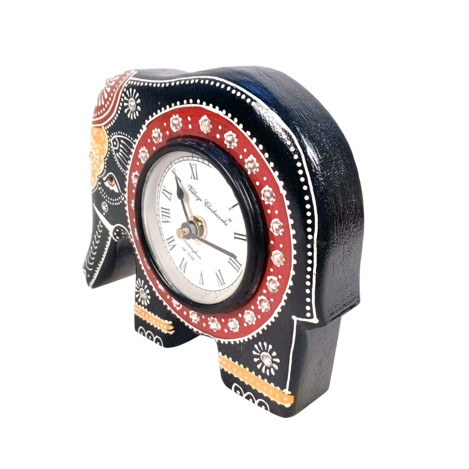 Desk Clock – Table Clock for Home & Office Decor | Elephant Shape Modern Desk Timepiece for Living Room, Bedroom, Study & Gifting - 7 Inch - Apkamart