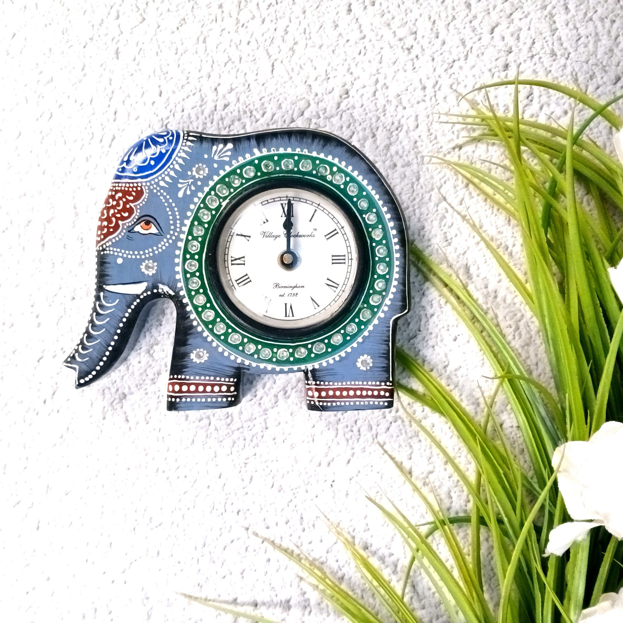 Desk Clock for Home & Office | Elephant Shape Modern Desk Timepiece for Living Room, Bedroom, Study & Gifting - 7 Inch - Apkamart