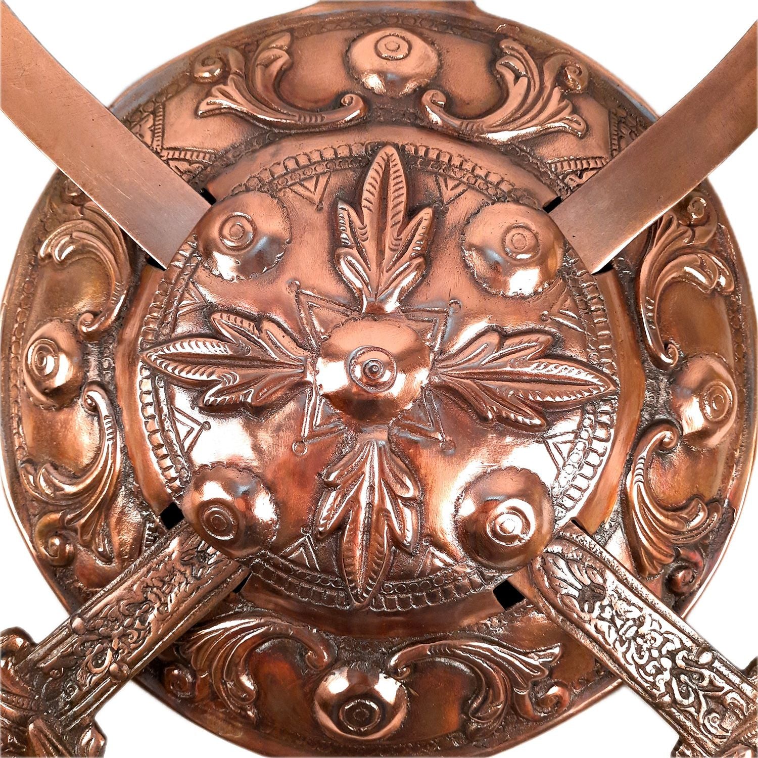 Dhal Talwar Sword Shield Wall Hanging Metal Medium Home - 17 Inch - Apkamart