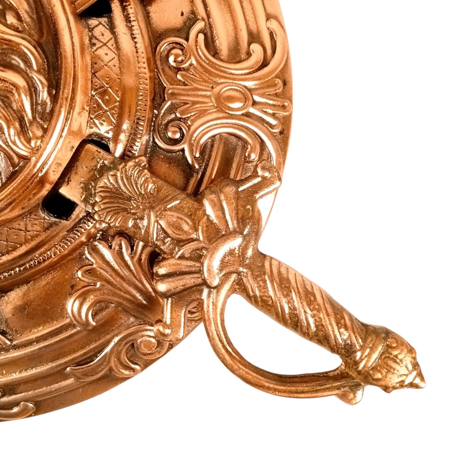 Lion Face Design Dhal Talwar Wall Hanging | Decorative Alloy Sword & Shield Wall Art | Traditional Warrior Showpiece for Home, Living Room, Office & Mandir Decor - 17 Inch - Apkamart