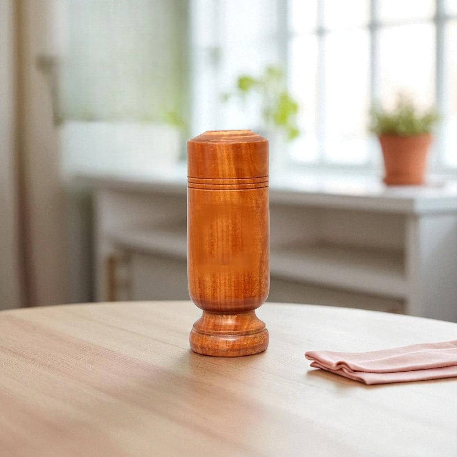 Vijaysar Wood Glass for Diabetes | Ayurvedic Glass / Tumbler | Vijaysar Wood Glass | Lakdi Ka Glass | Herbal Tumbler | Bija Glass - 7 Inch  - Apkamart