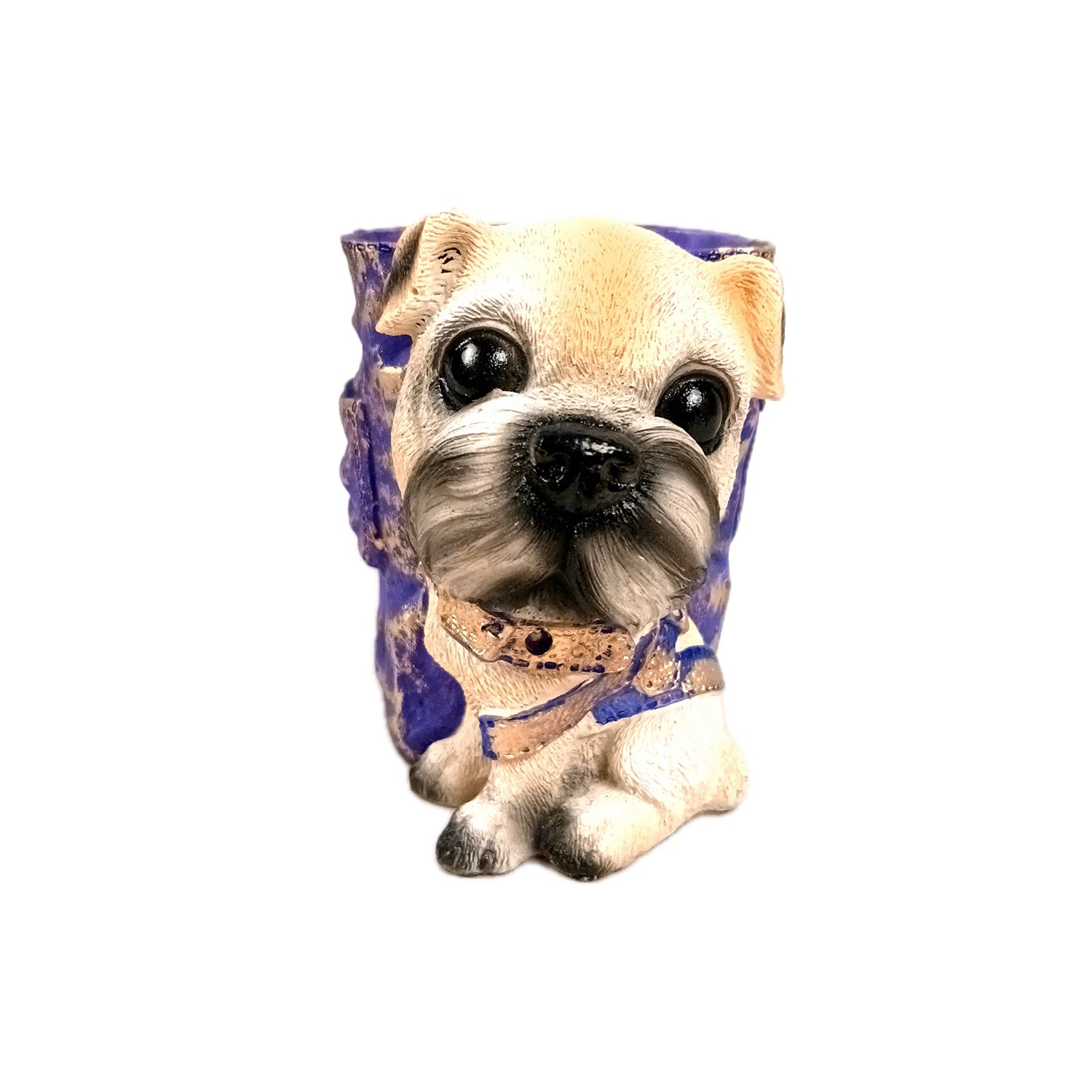 Cute Dog Decorative Pen Pencil Holder / Cutlery Stand | Dog Holding Basket Showpiece | Multipurpose Organizer - for Kids Study Table, office Desk, Home Decor & Gifts - 5 Inch - Apkamart #Style_Design 4