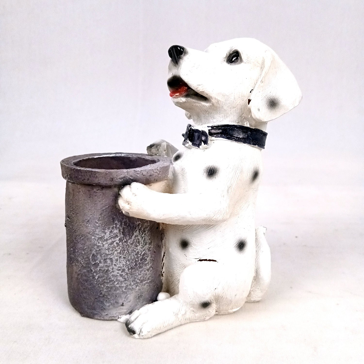 Cute Dog Decorative Pen Pencil Holder / Cutlery Stand | Dog Holding Basket Showpiece - for Kids Study Table, office Desk, Home Decor & Gifts - 6 Inch - Apkamart #Style_Design 3