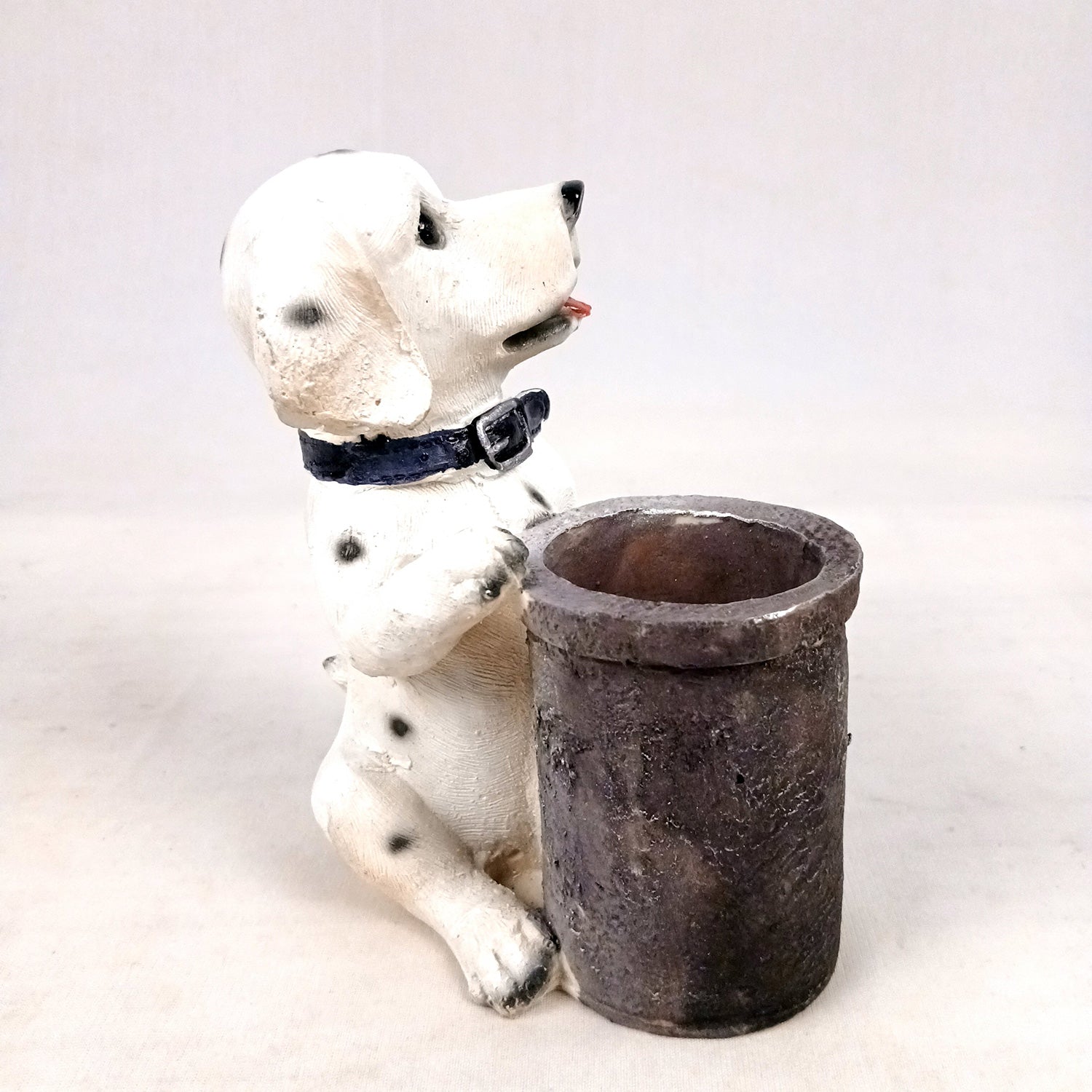 Cute Dog Decorative Pen Pencil Holder / Cutlery Stand | Dog Holding Basket Showpiece - for Kids Study Table, office Desk, Home Decor & Gifts - 6 Inch - Apkamart #Style_Design 3
