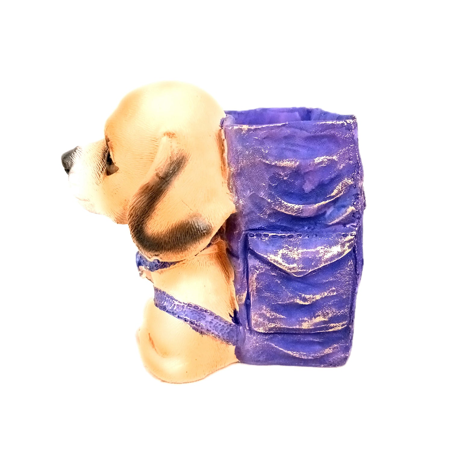 Cute Dog Decorative Pen Pencil Holder / Cutlery Stand | Dog Holding Basket Showpiece | Multipurpose Organizer - for Kids Study Table, office Desk, Home Decor & Gifts - 5 Inch - Apkamart #Style_Design 1