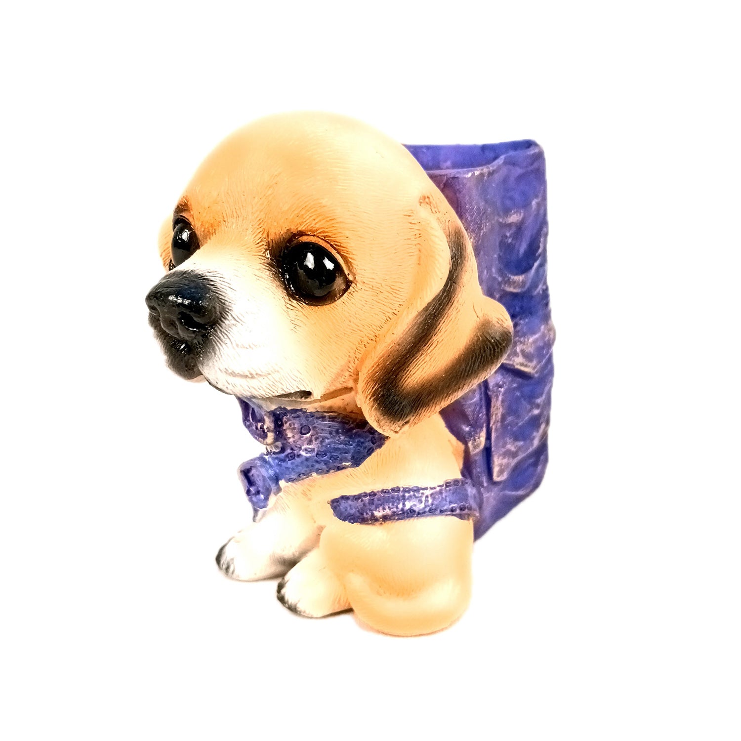 Cute Dog Decorative Pen Pencil Holder / Cutlery Stand | Dog Holding Basket Showpiece | Multipurpose Organizer - for Kids Study Table, office Desk, Home Decor & Gifts - 5 Inch - Apkamart #Style_Design 1