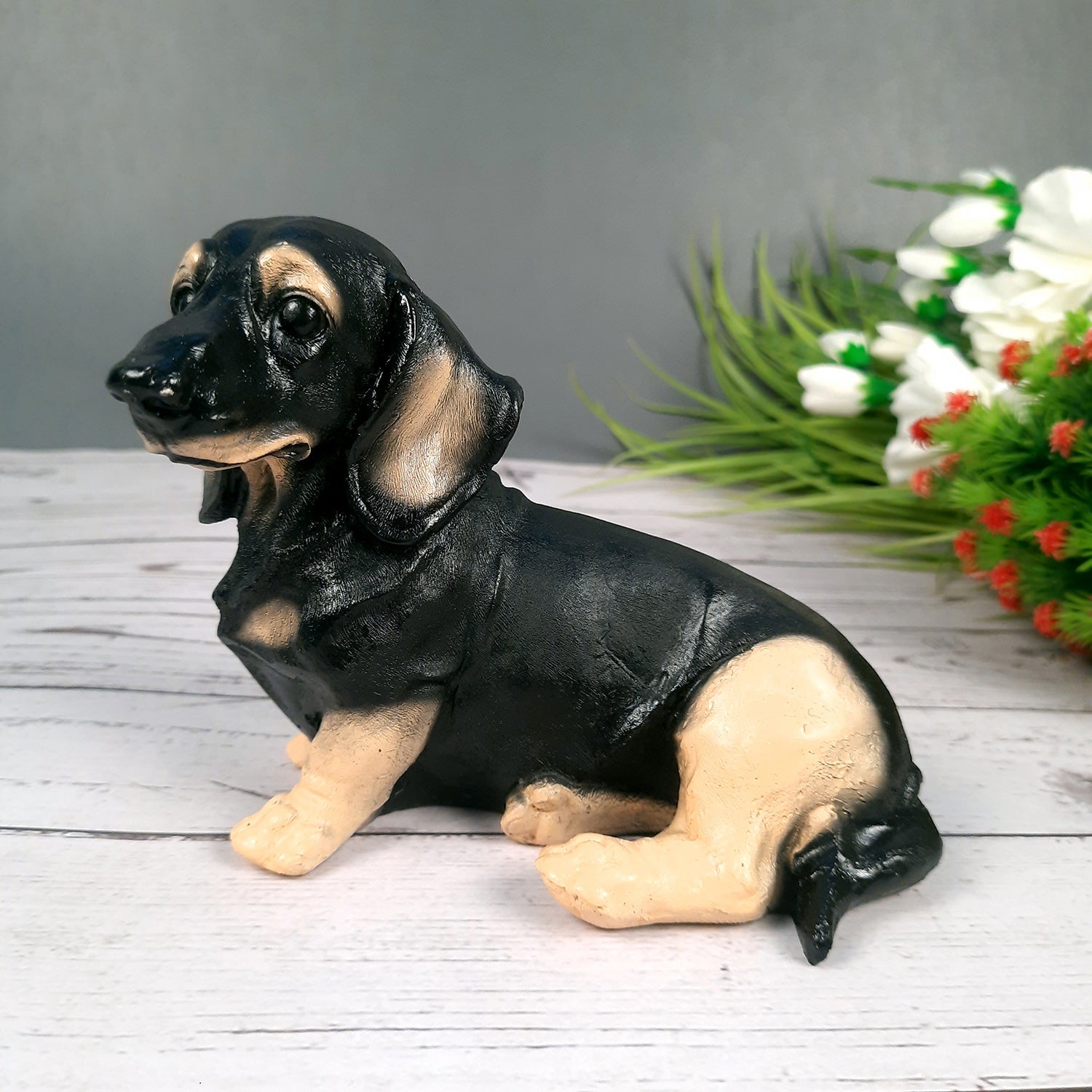 Dog Showpiece Statue | Animal Figurines | Home Decor Showpieces - Home, Table, Living Room, Indoor/Outdoor, Garden Decor & Gift - Apkamart #Style_Style 3