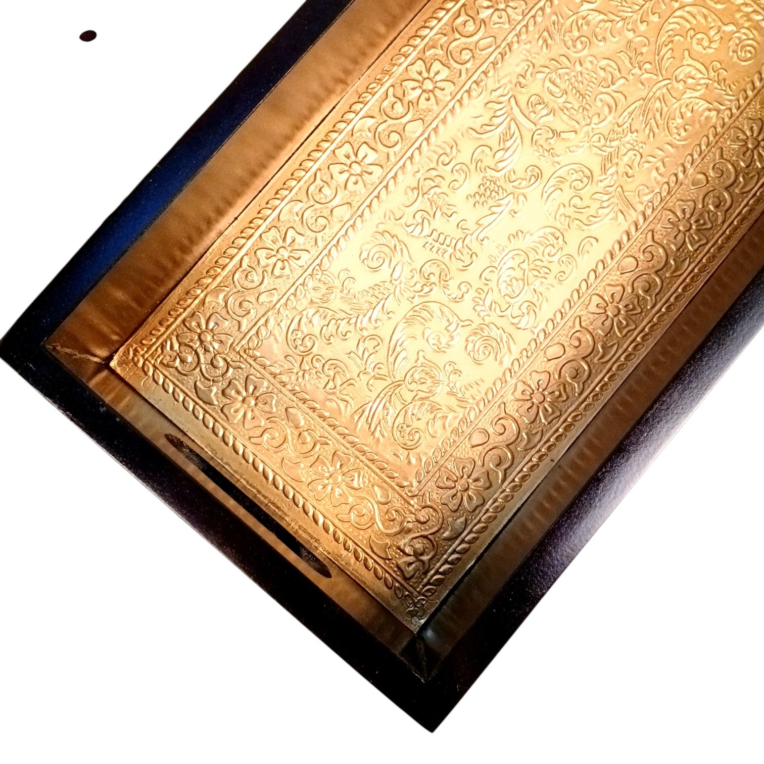 Dry Fruit Box | Brass Tray with Steel Bowls | Multipurpose Serving Box for Dry Fruits, Snacks, Sweets & Gifting – Removable & Washable Steel Bowls - 12 Inch - Apkamart