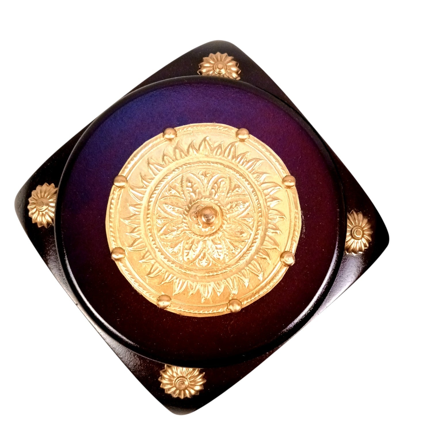 Dry Fruit Box | Brass Tray with Steel Bowls | Multipurpose Serving Box for Dry Fruits, Snacks, Sweets & Gifting – Removable & Washable Steel Bowls - 12 Inch - Apkamart