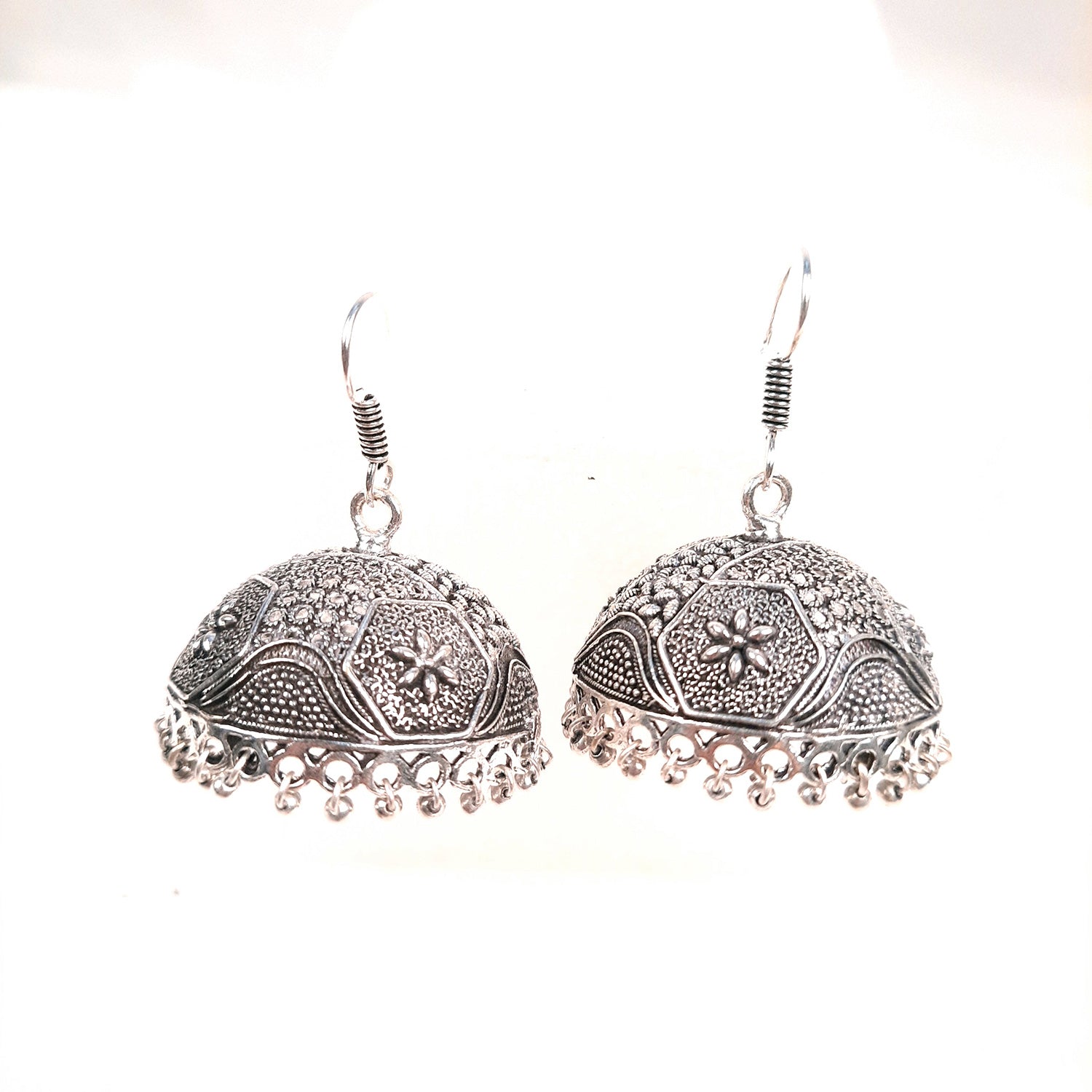 Oxidised Silver Jhumka earrings for Girls and Women | Latest Stylish Fashion Jewellery | Gifts for Her, Friendship Day, Valentine's Day Gift - Apkamart