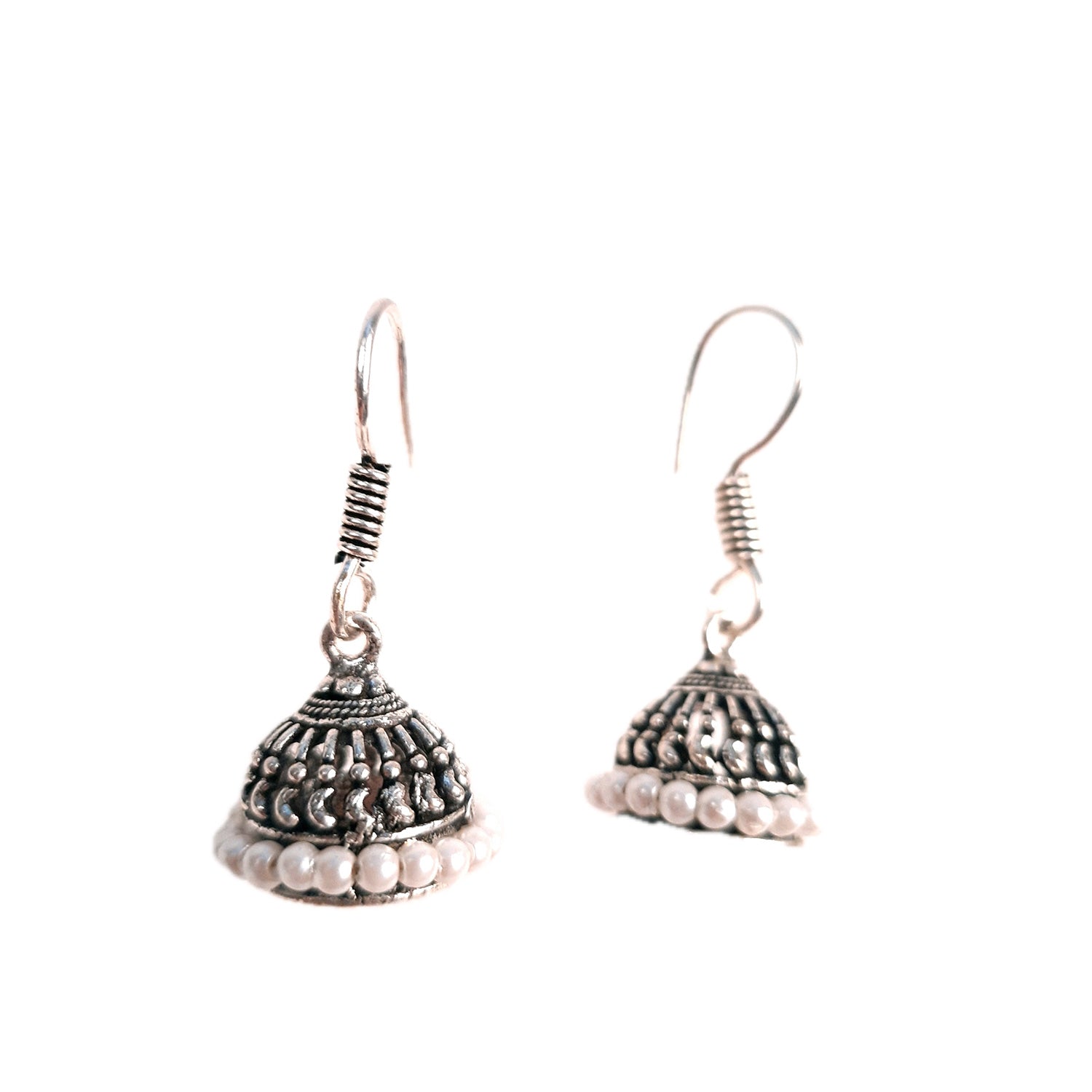 Oxidised Silver Plated Jhumka earrings for Girls and Women | Latest Stylish Fashion Jewellery | Gifts for Her, Friendship Day, Valentine's Day Gift -apkamart