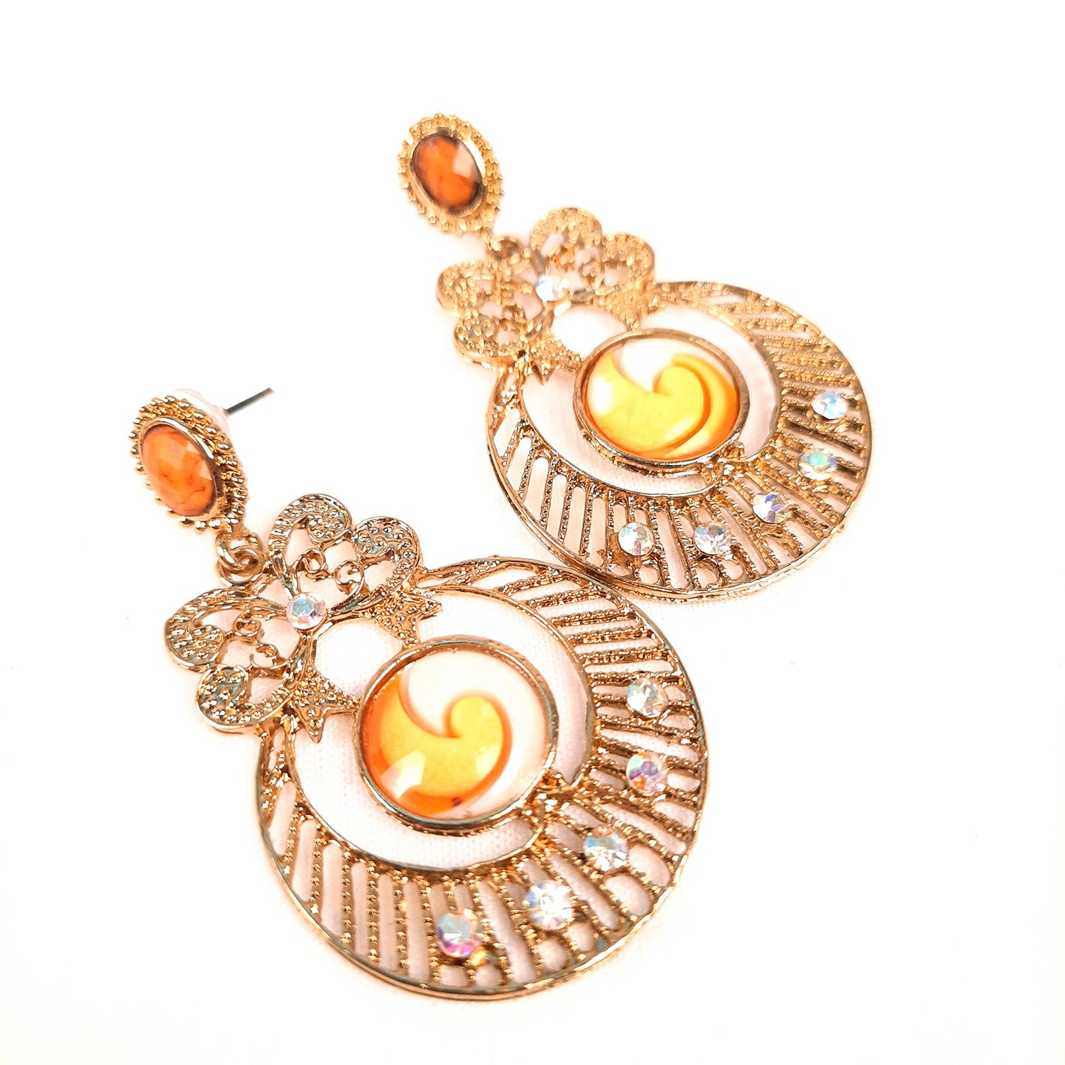 Buy Mrinala Gold Plated Silver Drop Earrings | Paksha - Paksha India