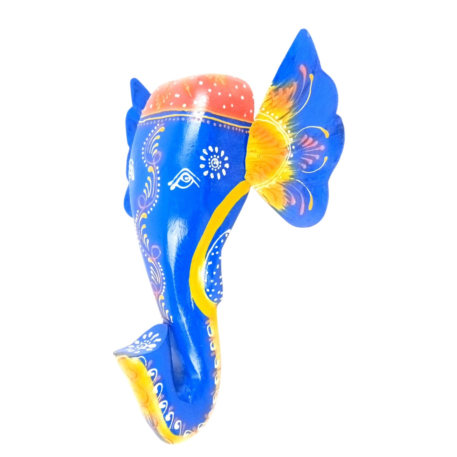 Elephant Head Wall Hanging | Wooden Wall Decor – 11 Inch - Apkamart