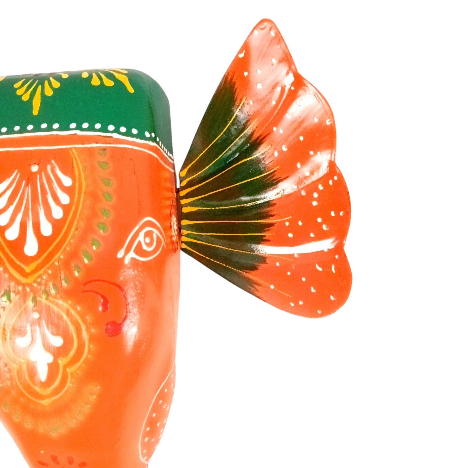Elephant Head Wall Hanging | Wooden Hand-Painted Wall Decor – 11 Inch - Apkamart