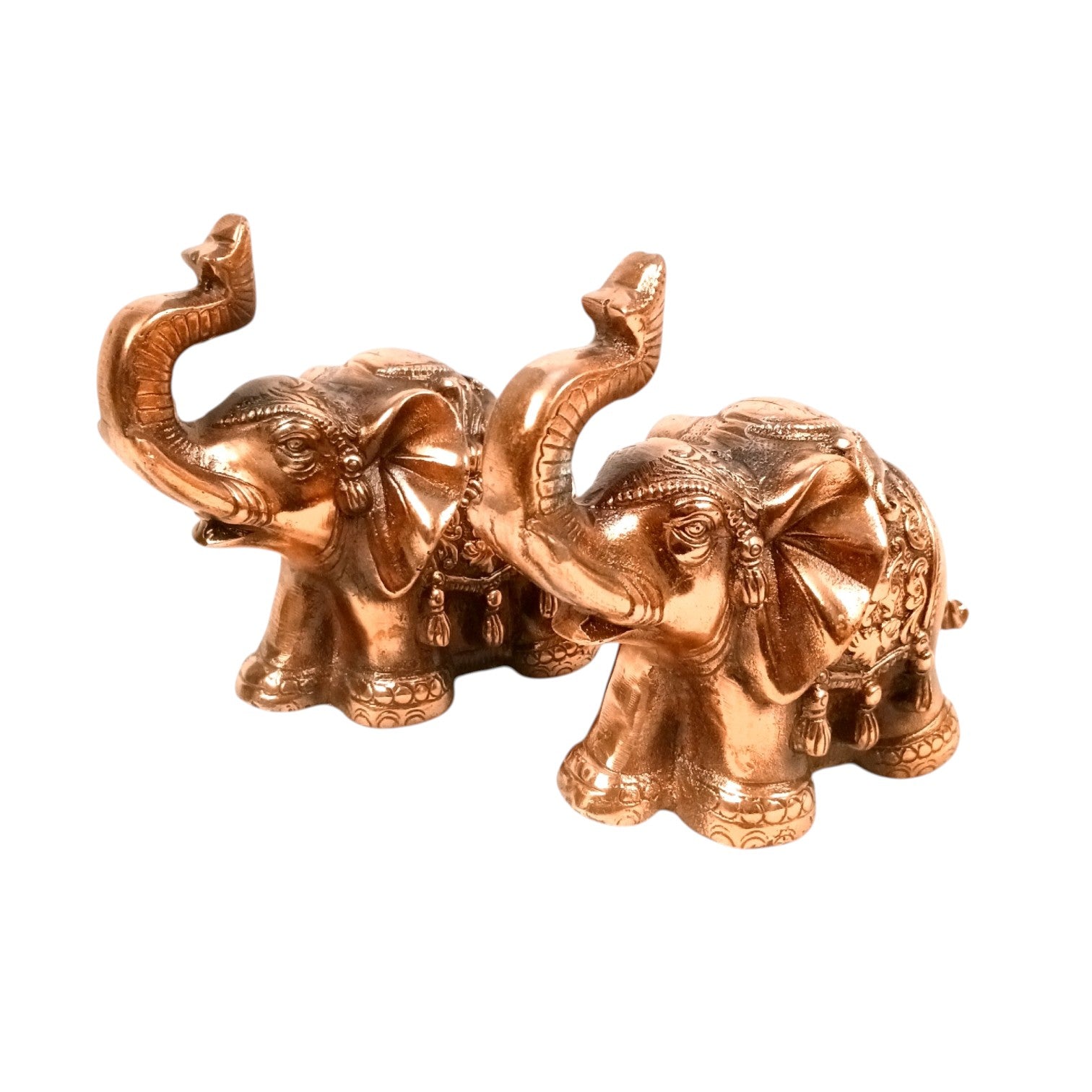 Elephant Showpiece For Home & Vastu - 7 Inch (Pack of 2) - Apkamart