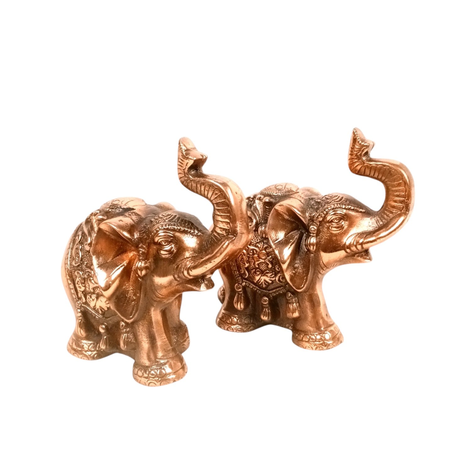 Elephant Showpiece For Home & Vastu - 7 Inch (Pack of 2)