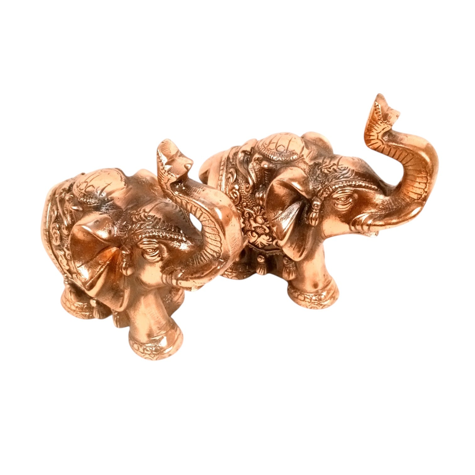Elephant Showpiece For Home & Vastu - 7 Inch (Pack of 2) - Apkamart