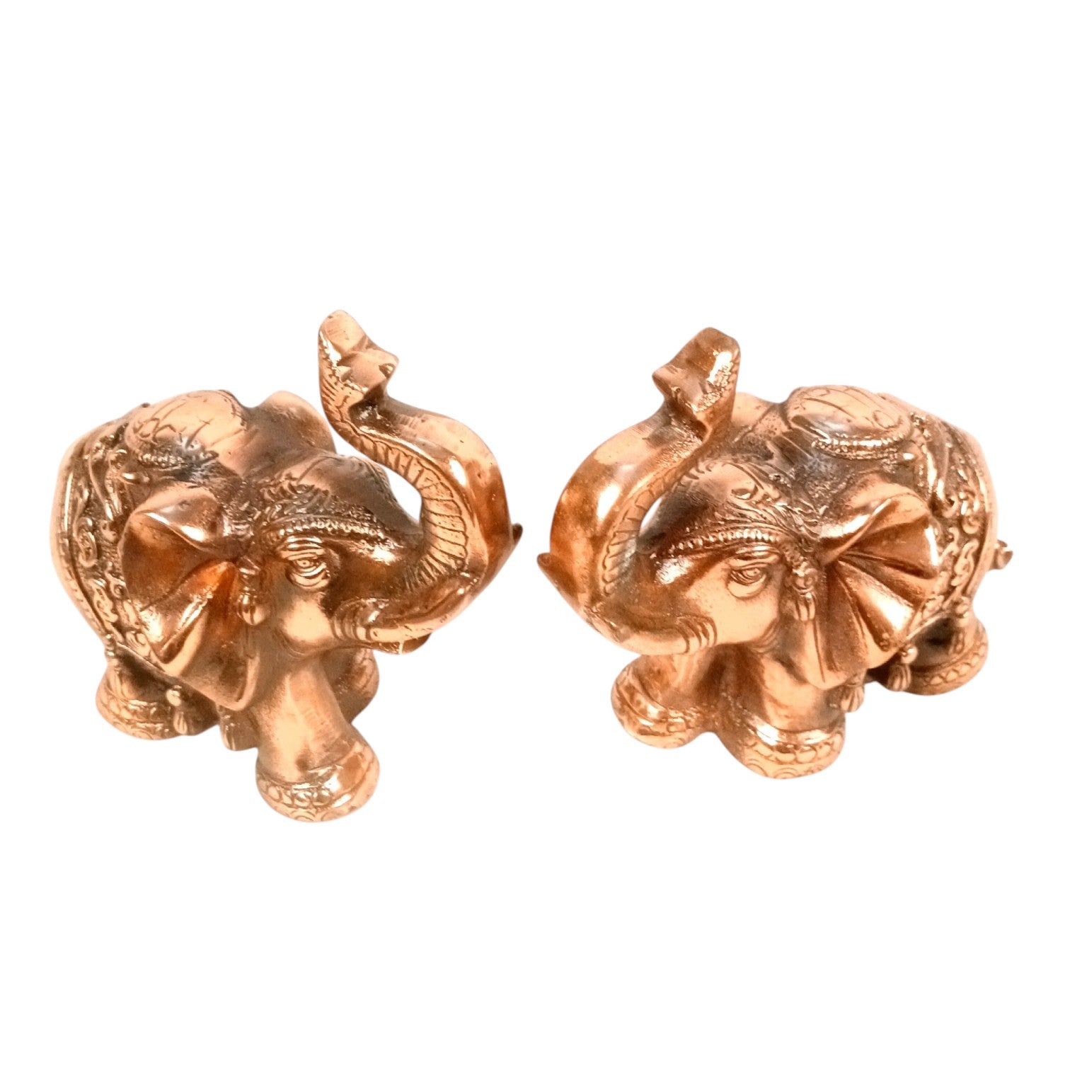 Elephant Showpiece For Home & Vastu - 7 Inch (Pack of 2) - Apkamart