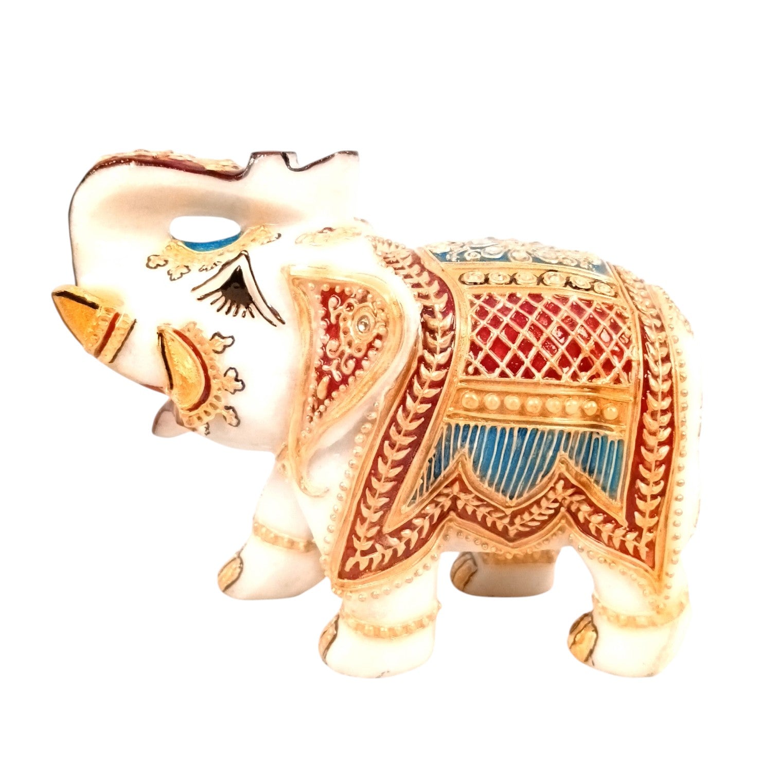 Marble Elephant Showpiece Home Decor – 6 Inch - Apkamart