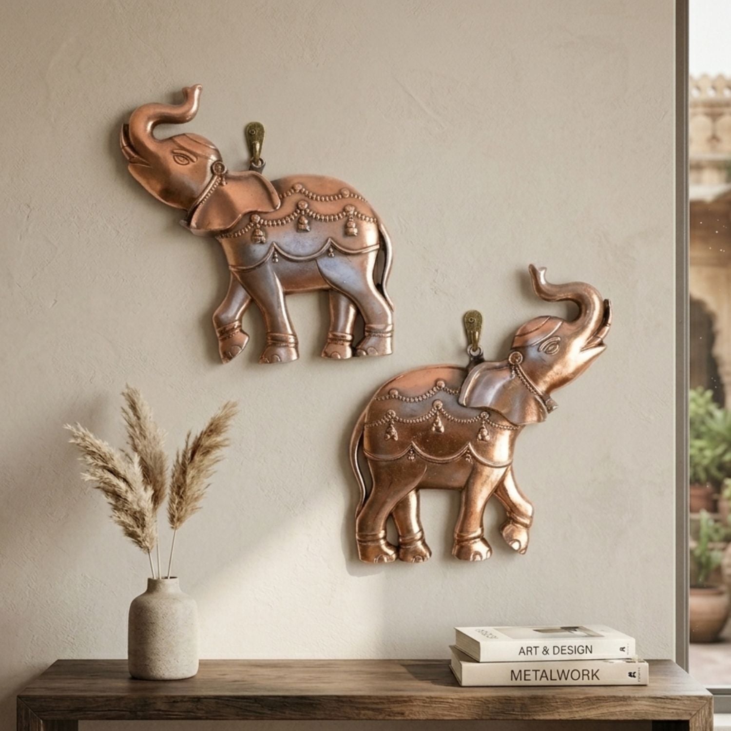 Elephant Metal Wall Art 13 Inch