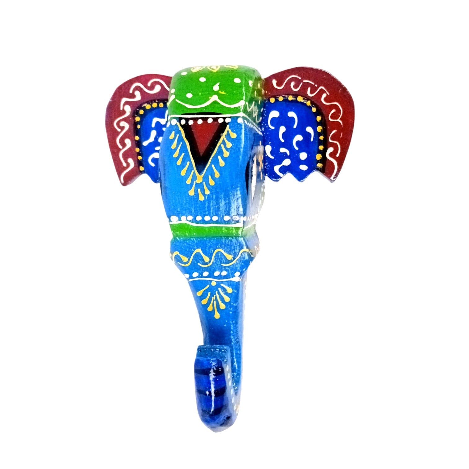 Elephant Head Wall Hanging – Wooden Decorative Showpiece | Handcrafted Wall Art | Elephant Face Home Decor | Living Room, Entrance, Office & Gift- 6 Inch - Apkamart