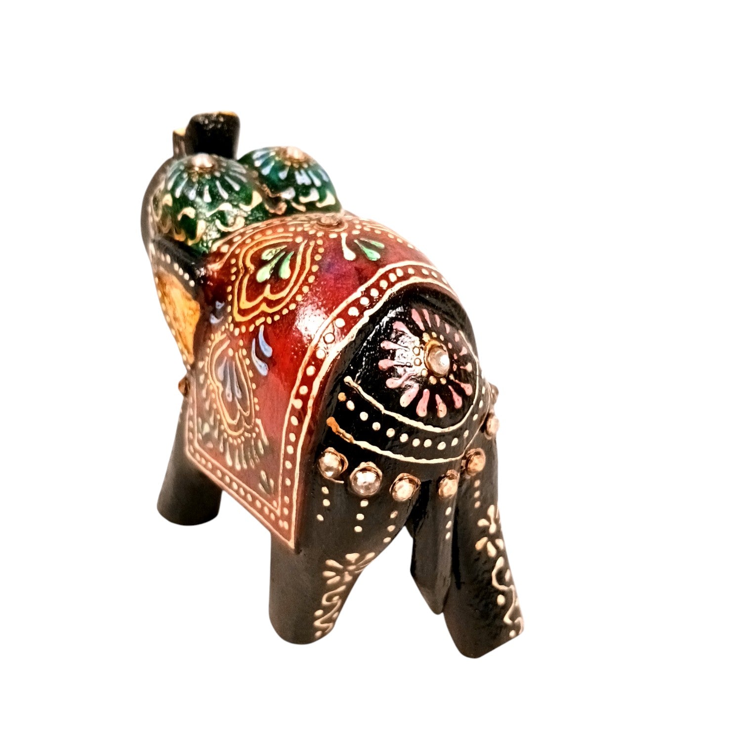 Decorative Elephant Showpiece for Home Decor | Table Decor & Gift Item | Elegant Figurine for Living Room, Bedroom & Office Decoration - 4 Inch (Set Of 2) - Apkamart