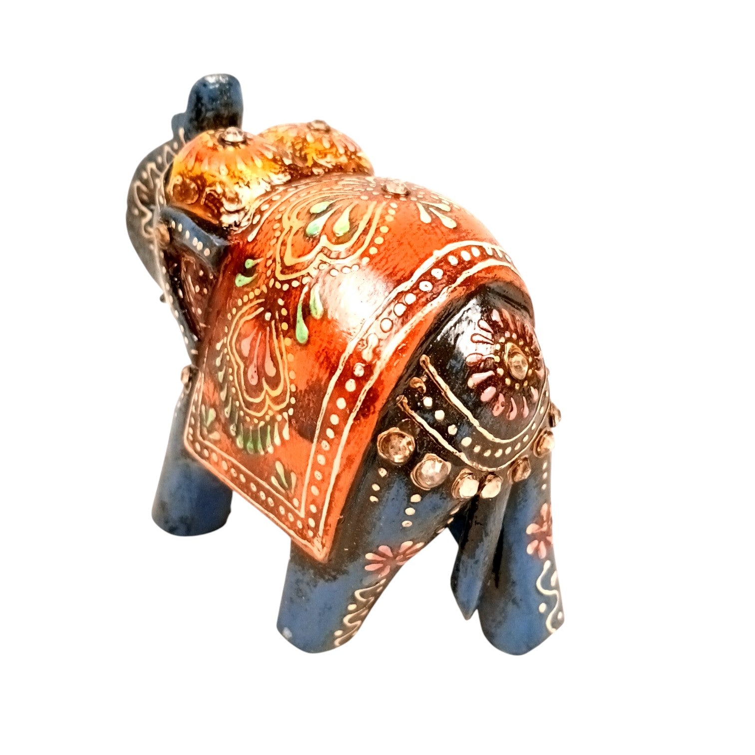 Decorative Elephant Showpiece for Home Decor | Table Decor & Gift Item | Elegant Figurine for Living Room, Bedroom & Office Decoration - 4 Inch (Set Of 2) - Apkamart