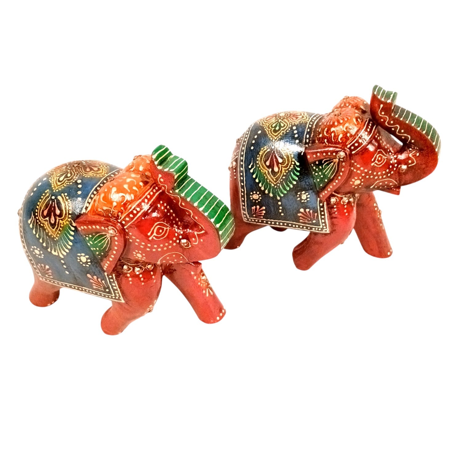 Elegant Elephant Showpiece for Home Decor | Stylish Table Decor & Gift Item | Elegant Figurine for Living Room, Bedroom & Office Decoration - 6 Inch (Set Of 2) - Apkamart