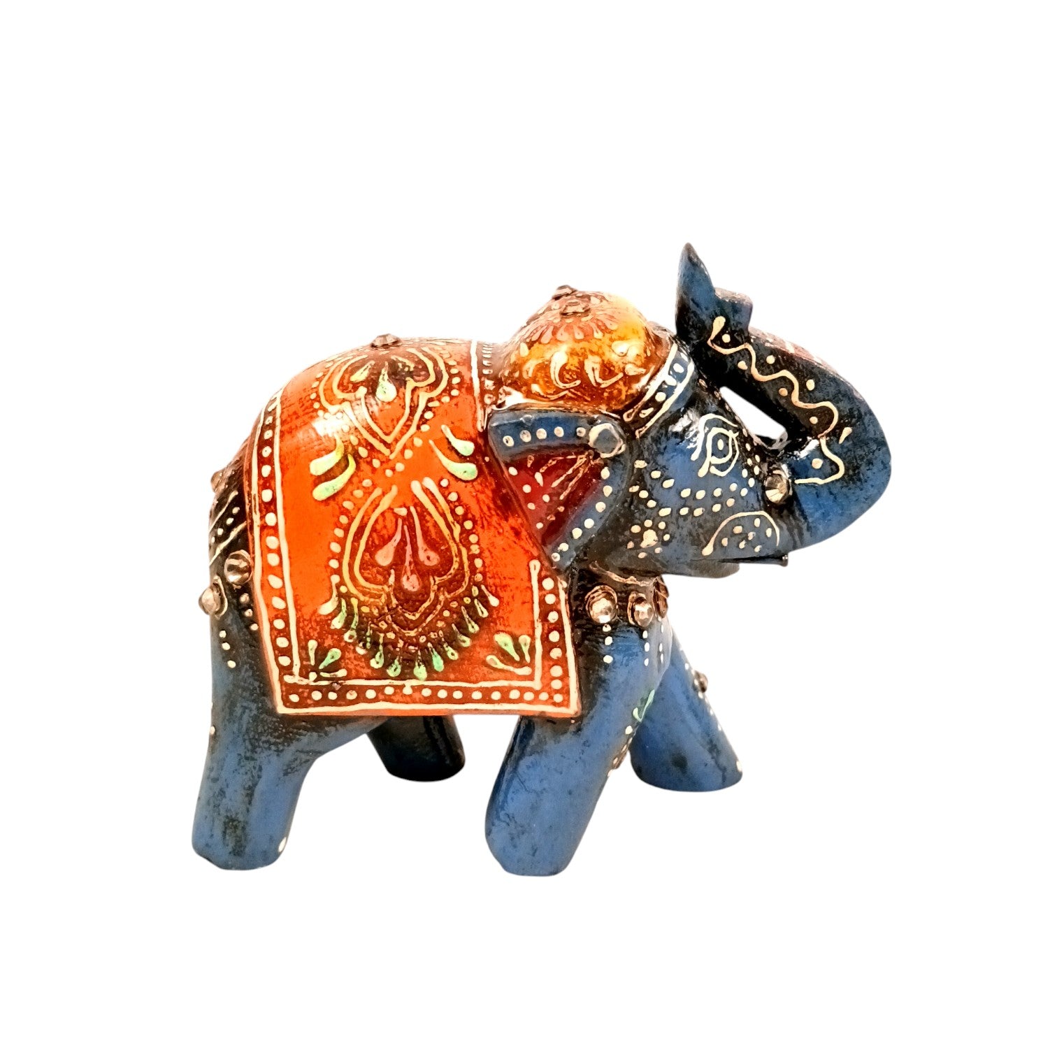 Decorative Elephant Showpiece for Home Decor | Table Decor & Gift Item | Elegant Figurine for Living Room, Bedroom & Office Decoration - 4 Inch (Set Of 2) - Apkamart