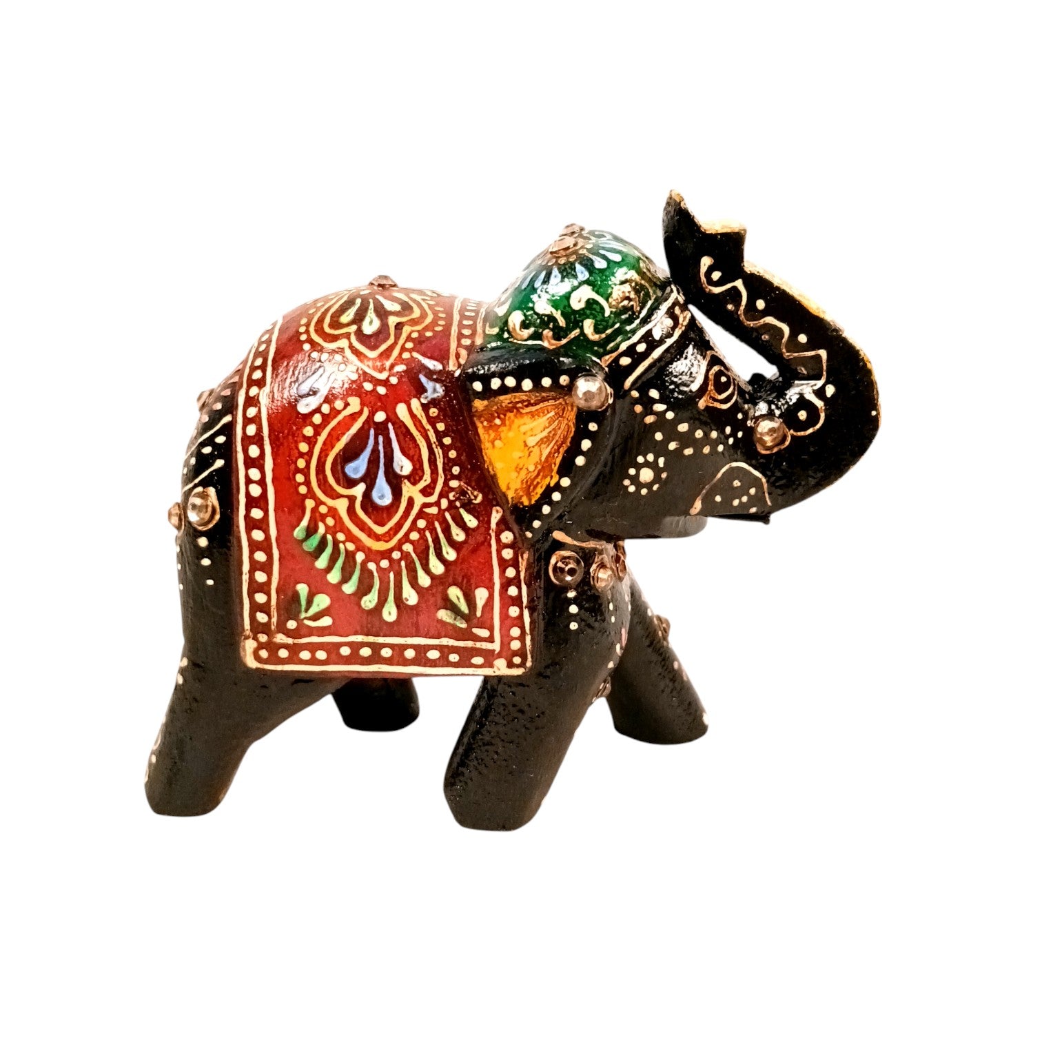 Decorative Elephant Showpiece for Home Decor | Table Decor & Gift Item | Elegant Figurine for Living Room, Bedroom & Office Decoration - 4 Inch (Set Of 2) - Apkamart