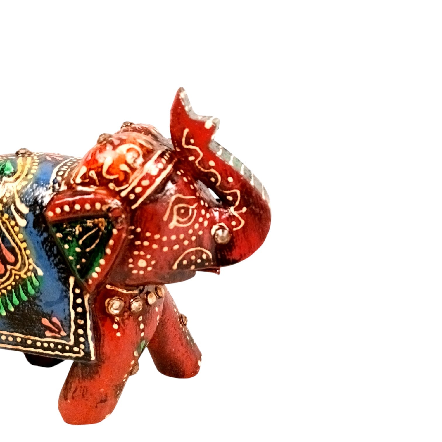 Decorative Elephant Showpiece for Home Decor | Stylish Table Decor & Gift Item | Elegant Figurine for Living Room, Bedroom & Office Decoration - 4 Inch (Set Of 2) - Apkamart