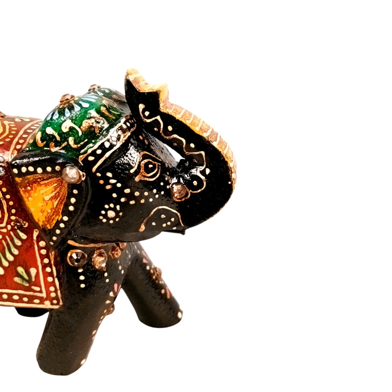 Decorative Elephant Showpiece for Home Decor | Table Decor & Gift Item | Elegant Figurine for Living Room, Bedroom & Office Decoration - 4 Inch (Set Of 2) - Apkamart
